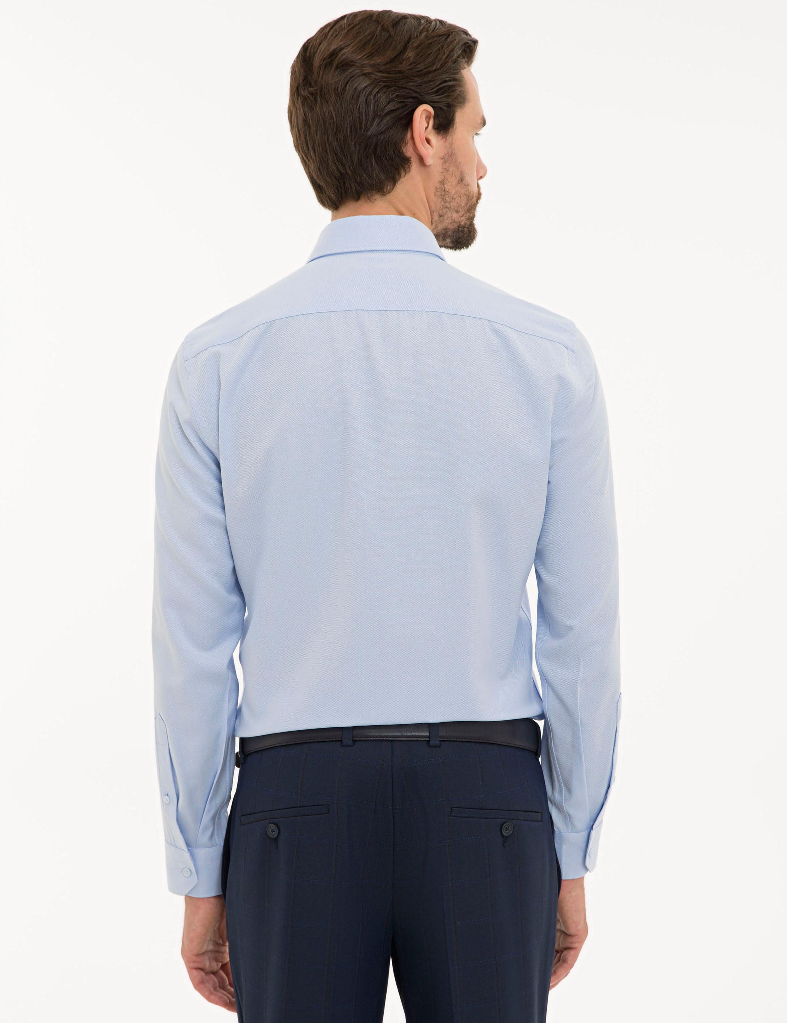 Açık Mavi Slim Fit Oxford Gömlek