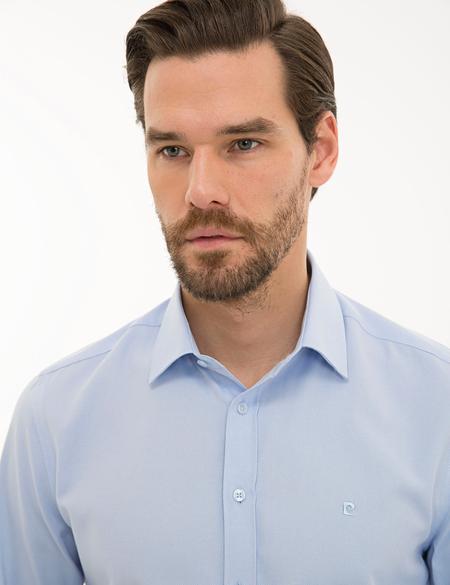 Açık Mavi Slim Fit Oxford Gömlek - 50233546002