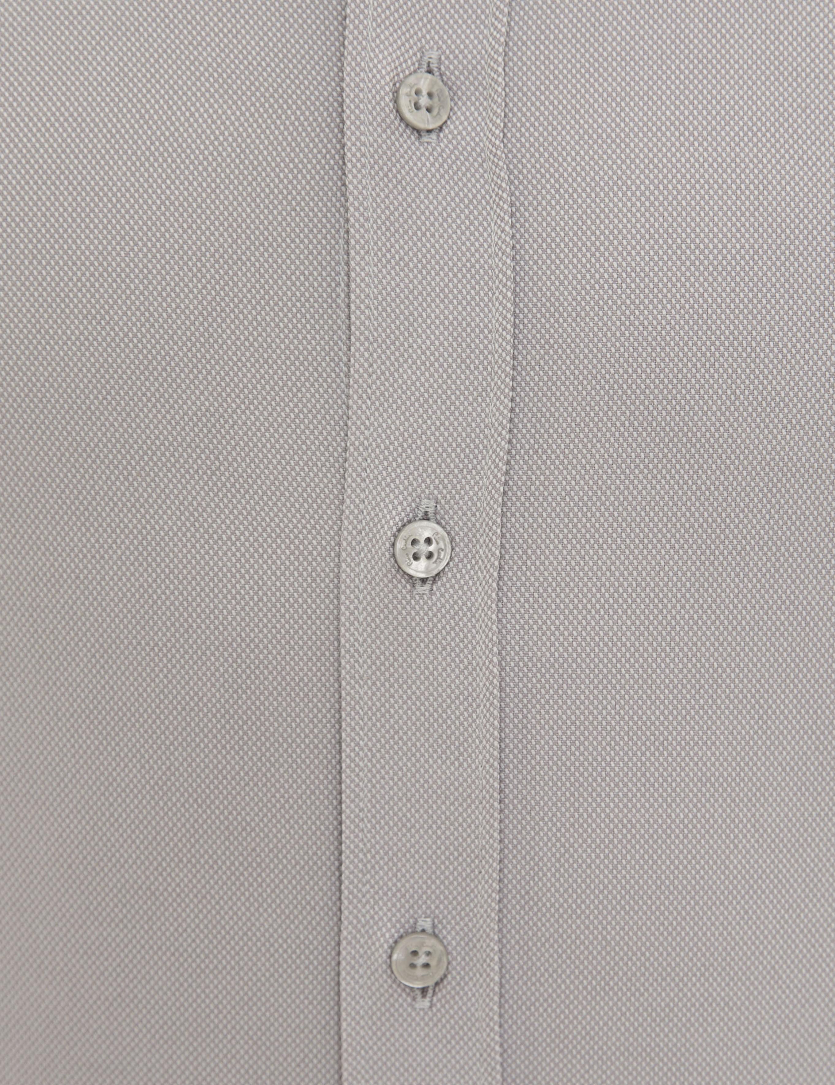 Gri Slim Fit Oxford Gömlek