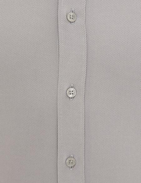 Gri Slim Fit Oxford Gömlek - 50233534050