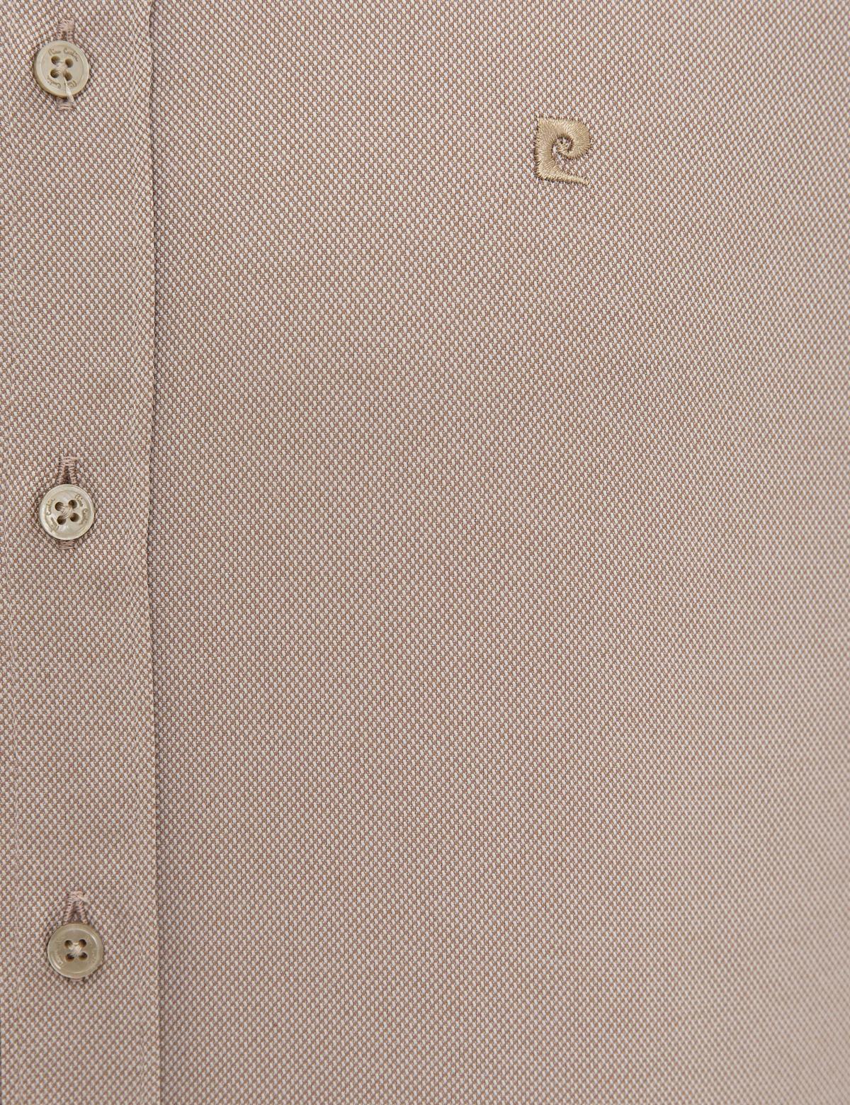 Açık Kahverengi Slim Fit Oxford Gömlek - 50233534043