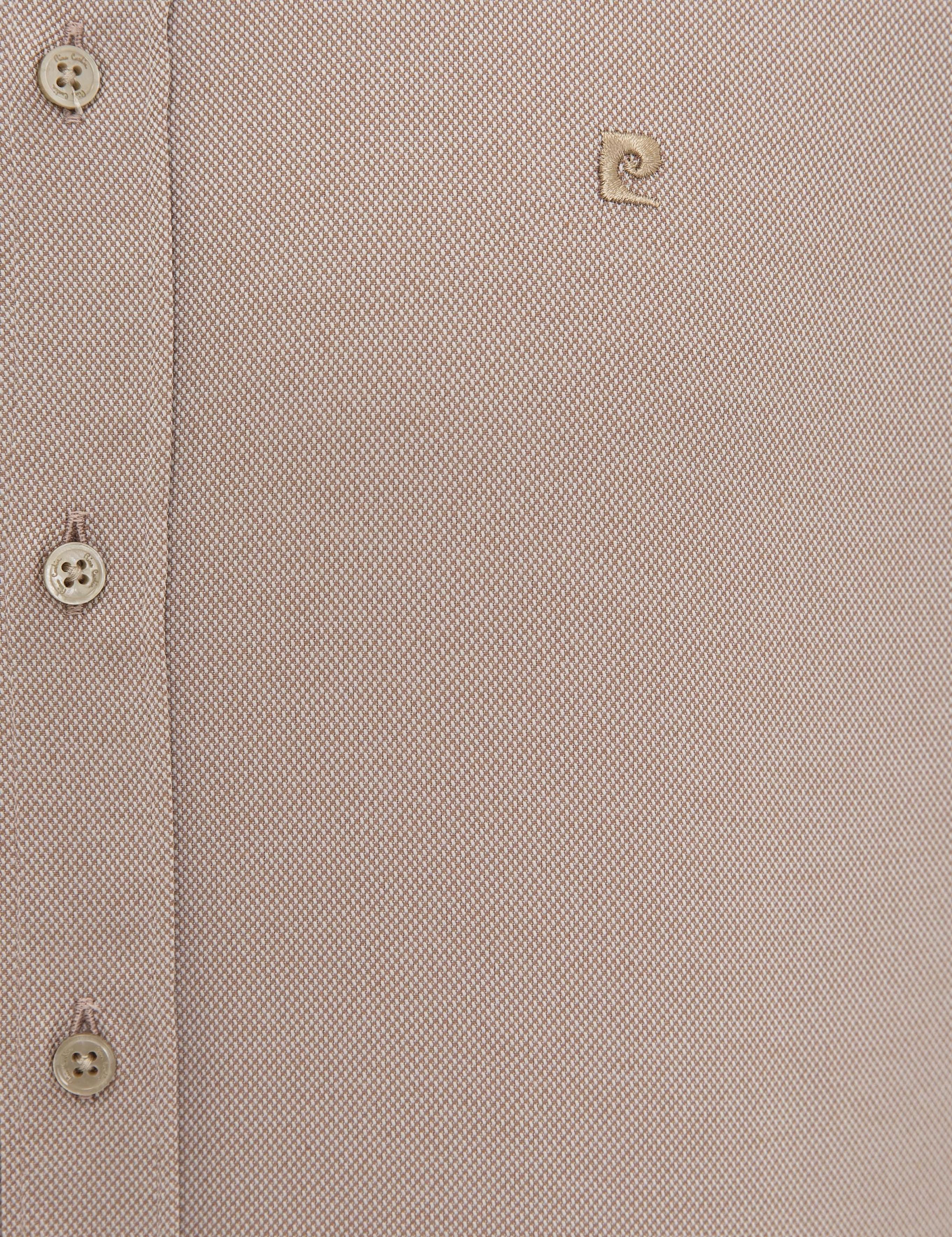 Açık Kahverengi Slim Fit Oxford Gömlek