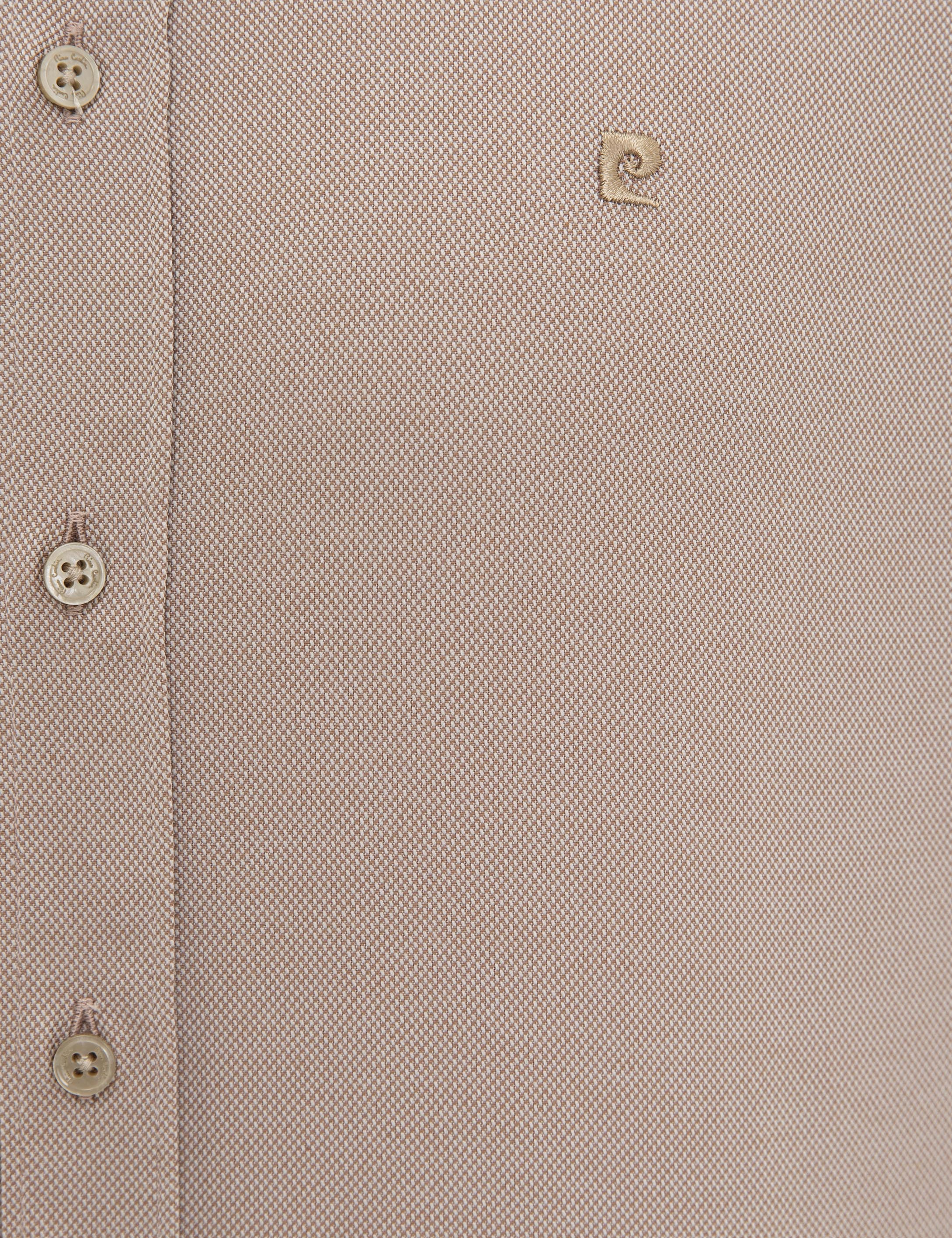 Açık Kahverengi Slim Fit Oxford Gömlek