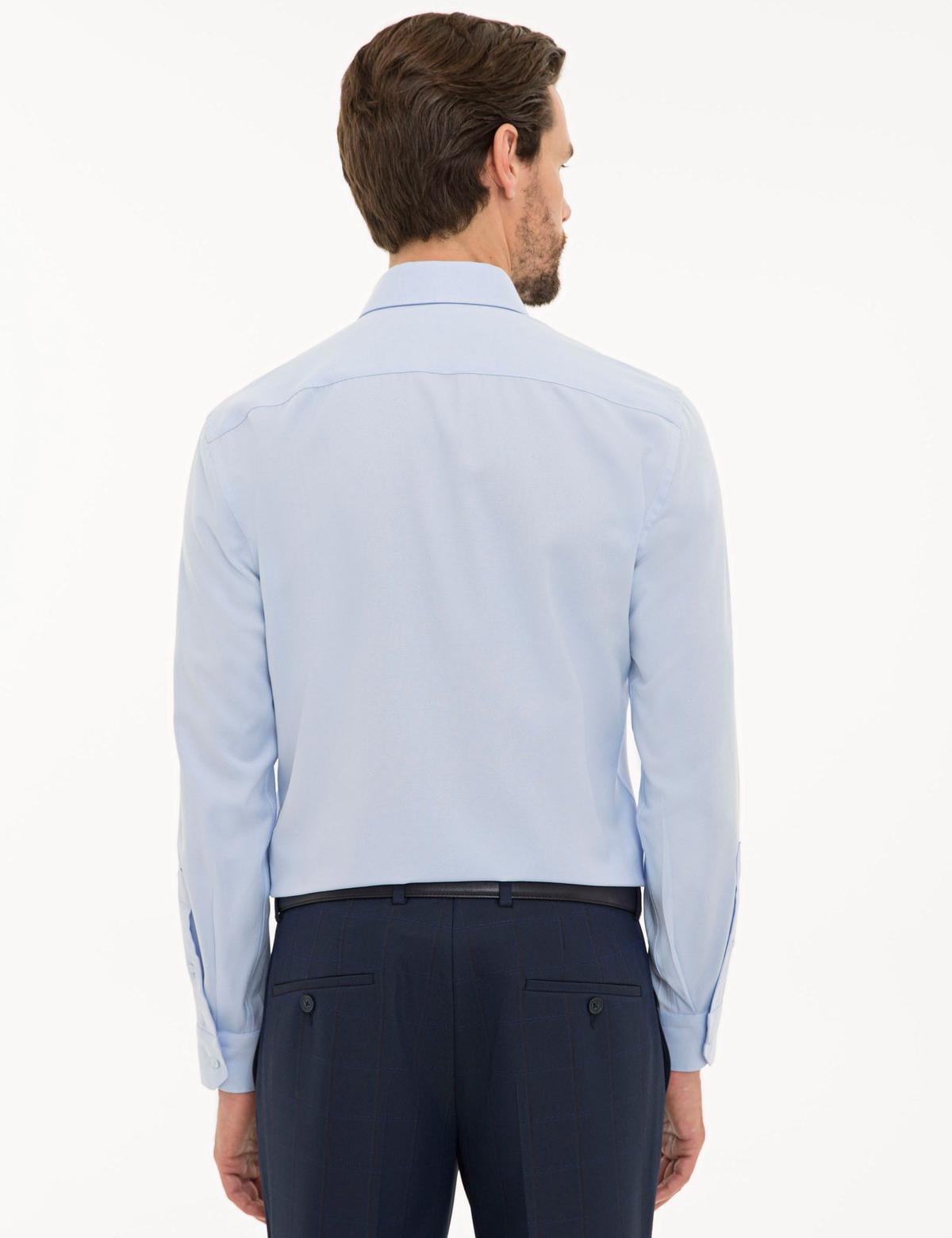 Açık Mavi Slim Fit Oxford Gömlek - 50233534005