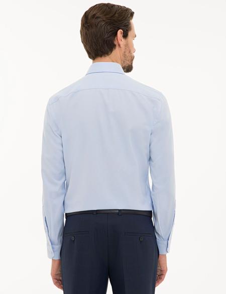 Açık Mavi Slim Fit Oxford Gömlek - 50233534005