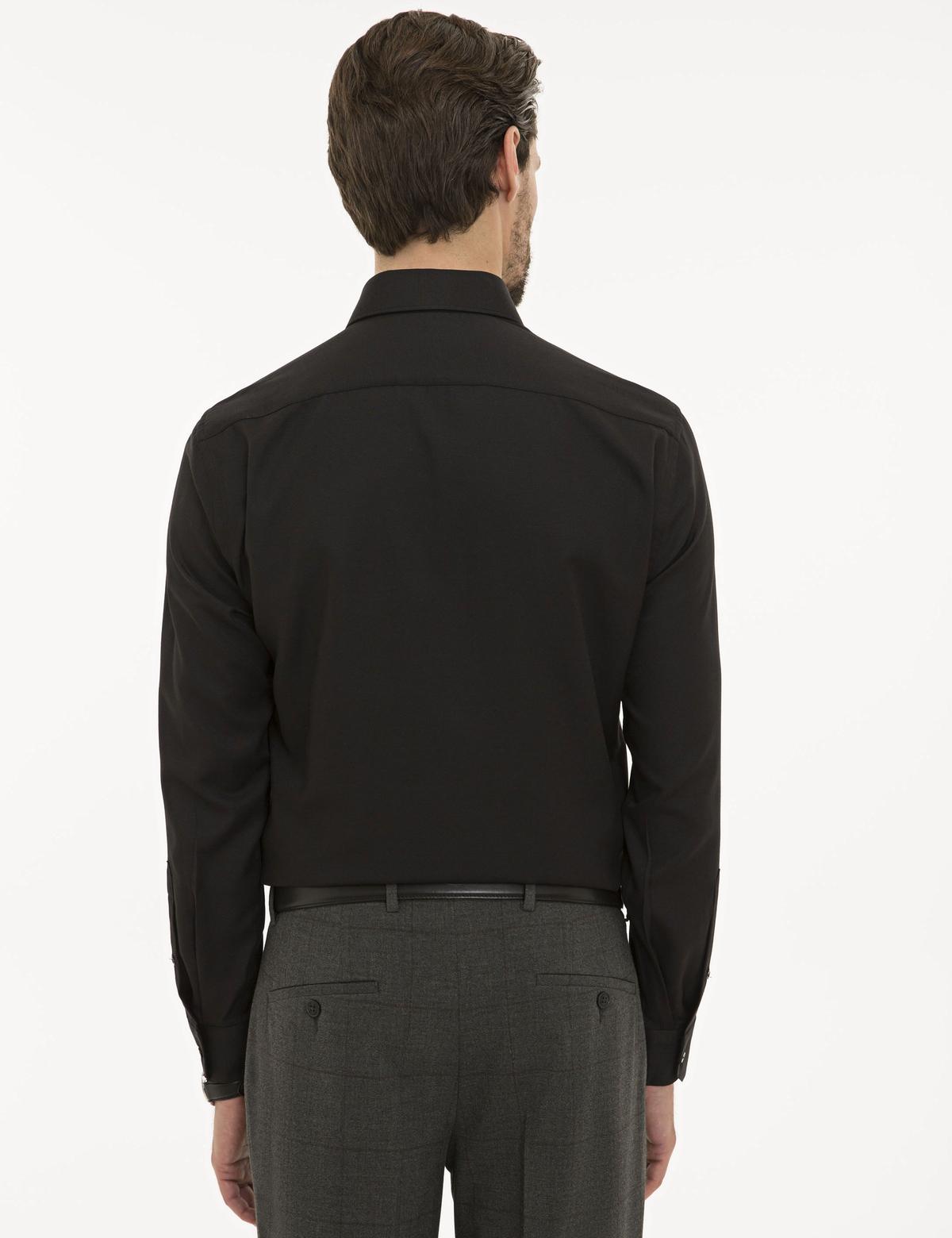 Siyah Slim Fit Oxford Gömlek - 50233534032