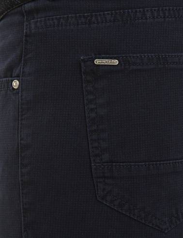 Lacivert Slim Fit Kanvas Pantolon