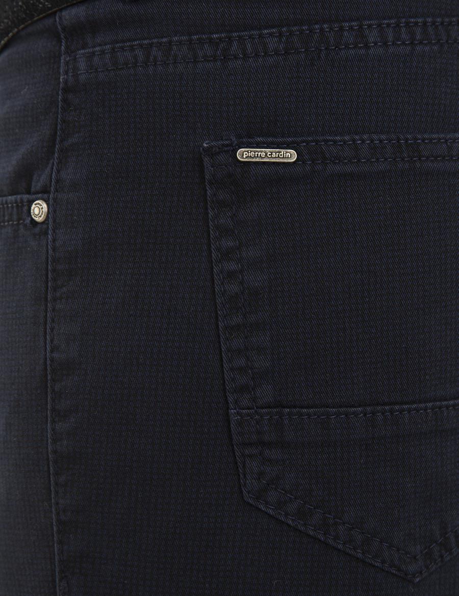 Lacivert Slim Fit Kanvas Pantolon
