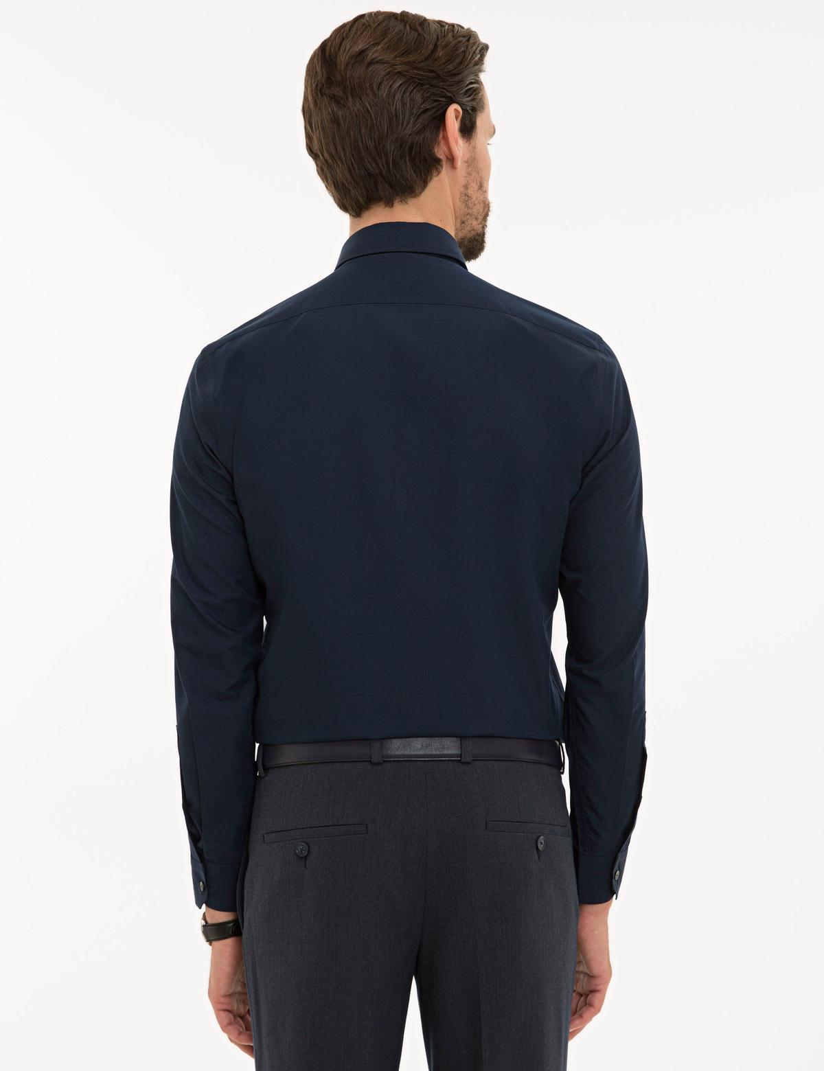 Lacivert Slim Fit Basic Gömlek - 50233527035