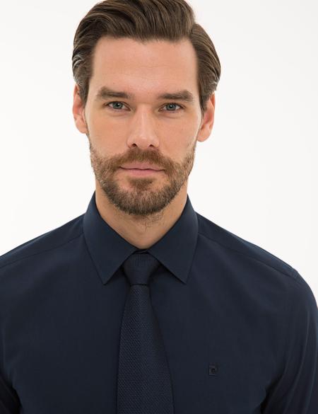 Lacivert Slim Fit Basic Gömlek - 50233527035