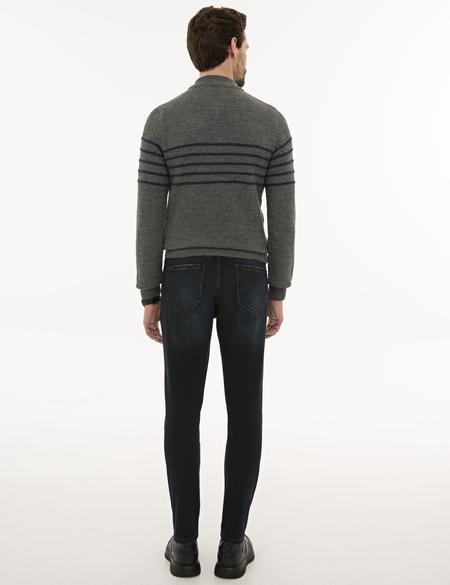 Koyu Lacivert Real Slim Fit Denim Pantolon - 50227631057