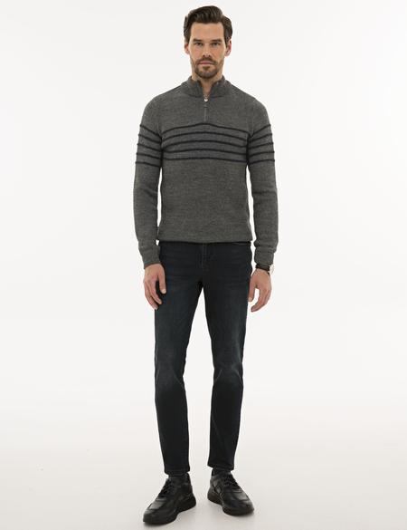 Koyu Lacivert Real Slim Fit Denim Pantolon - 50227631057