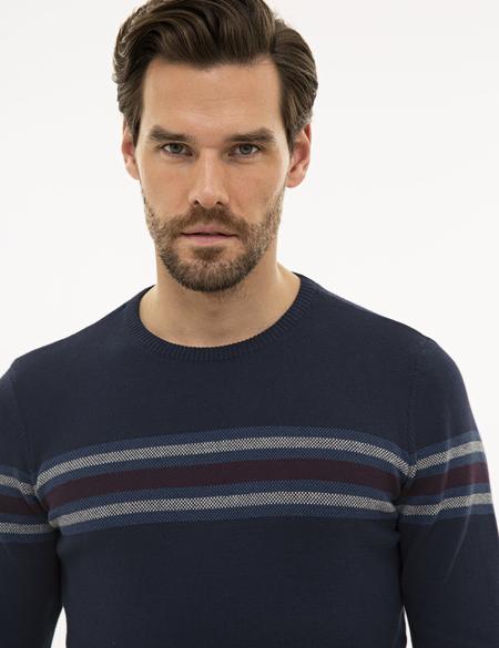 Lacivert Slim Fit Triko Kazak - 50233724007