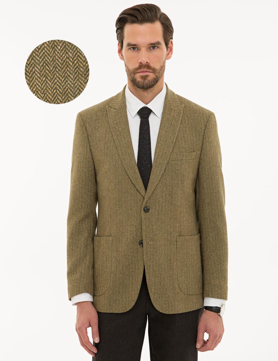 Yeşil Slim Fit Ceket