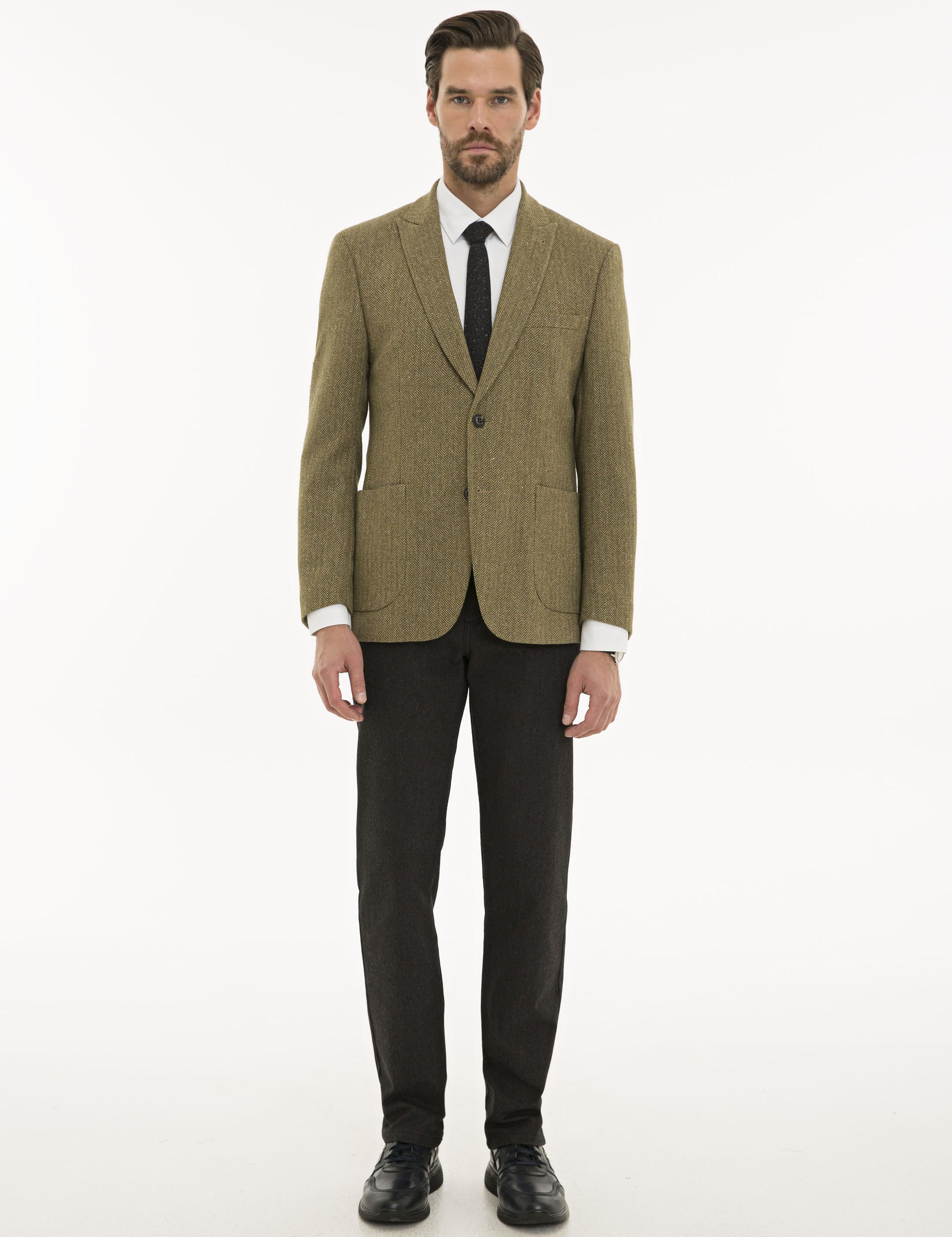 Yeşil Slim Fit Ceket