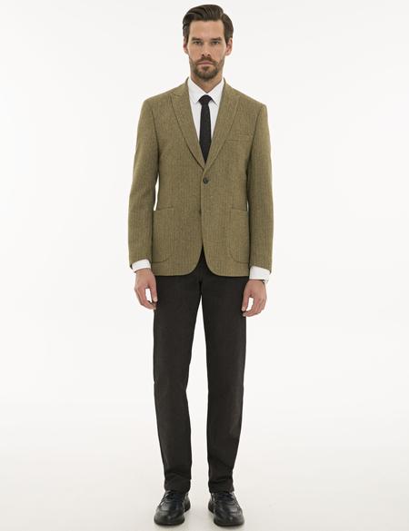 Yeşil Slim Fit Ceket - 50225486005