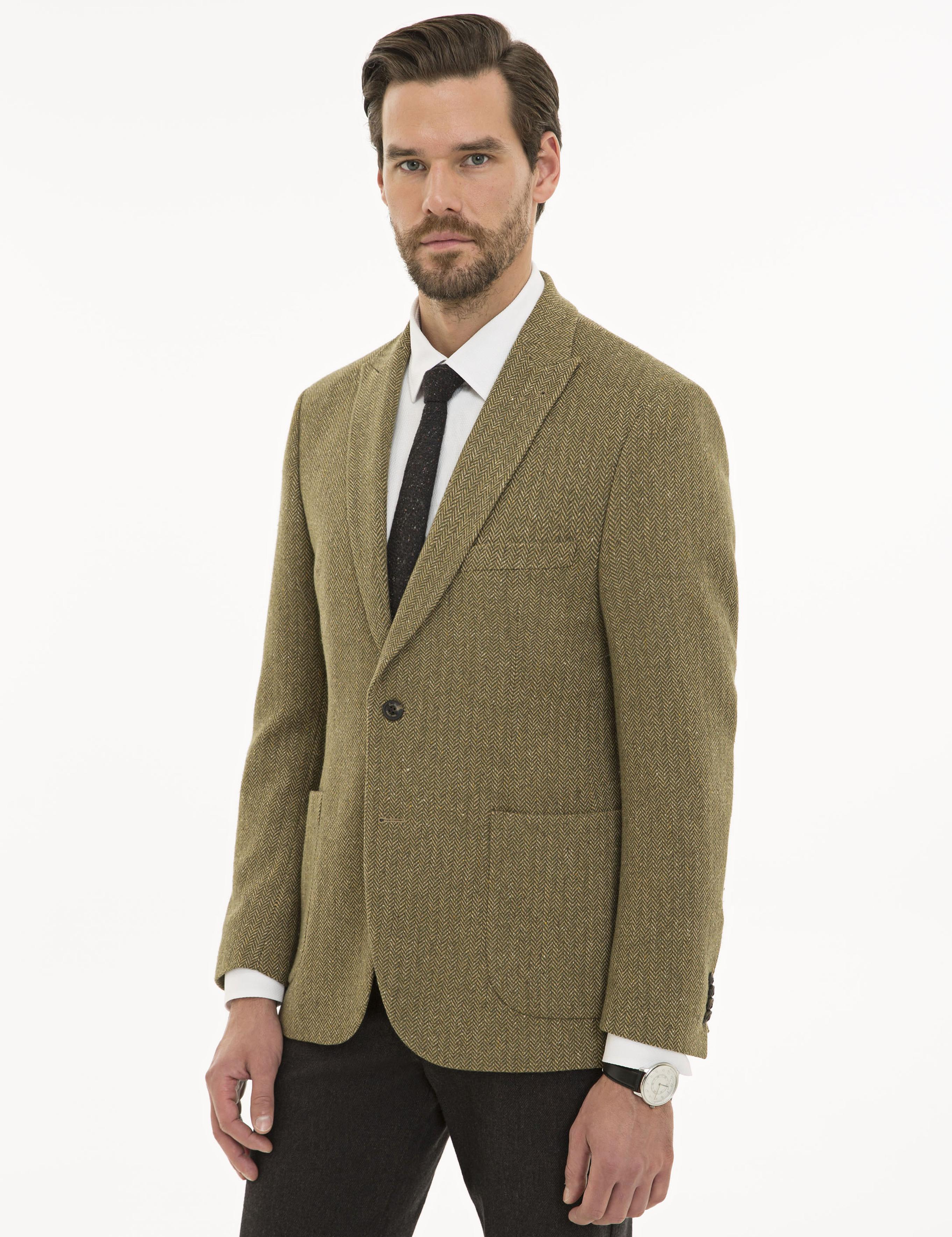 Yeşil Slim Fit Ceket