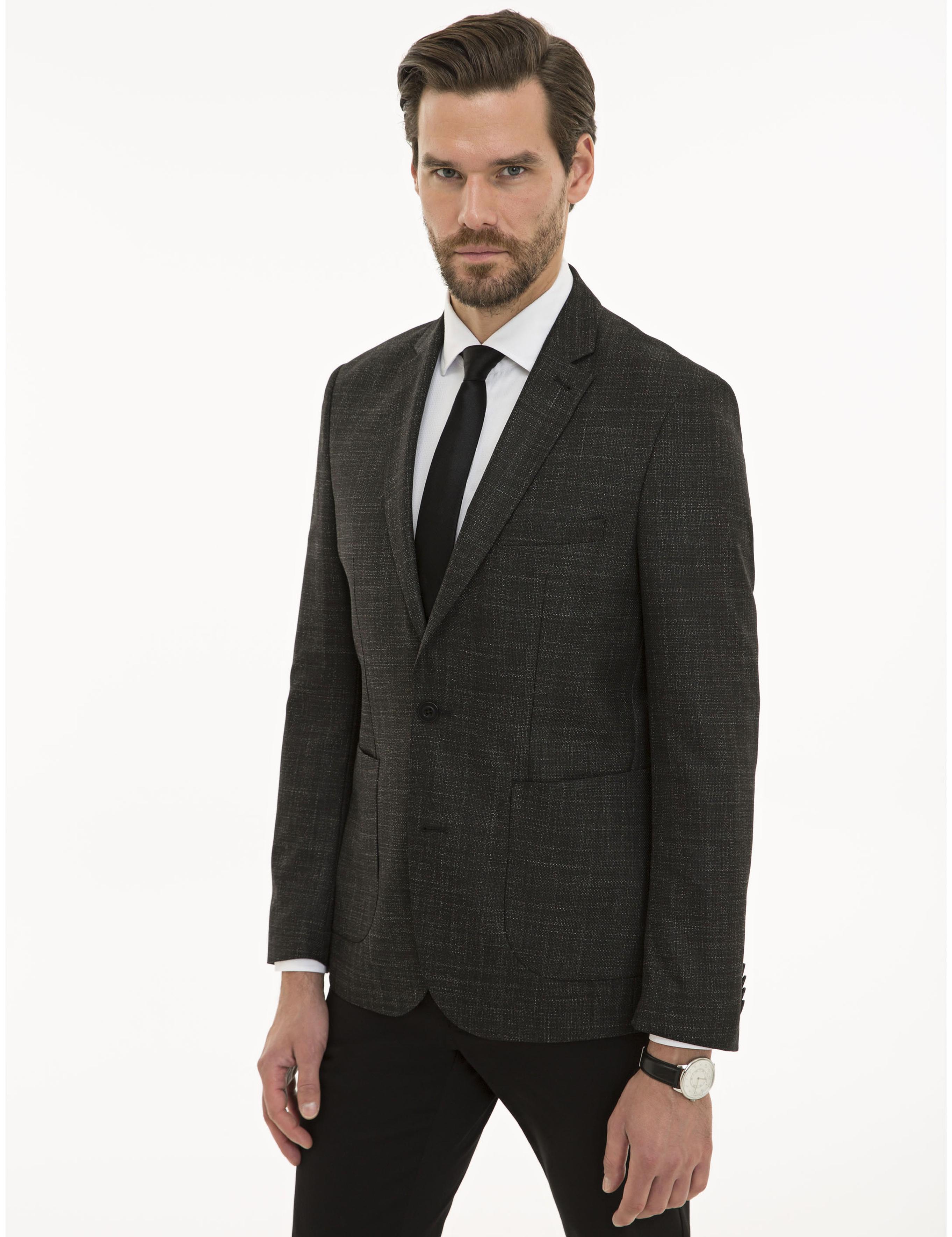 Siyah Slim Fit Ceket