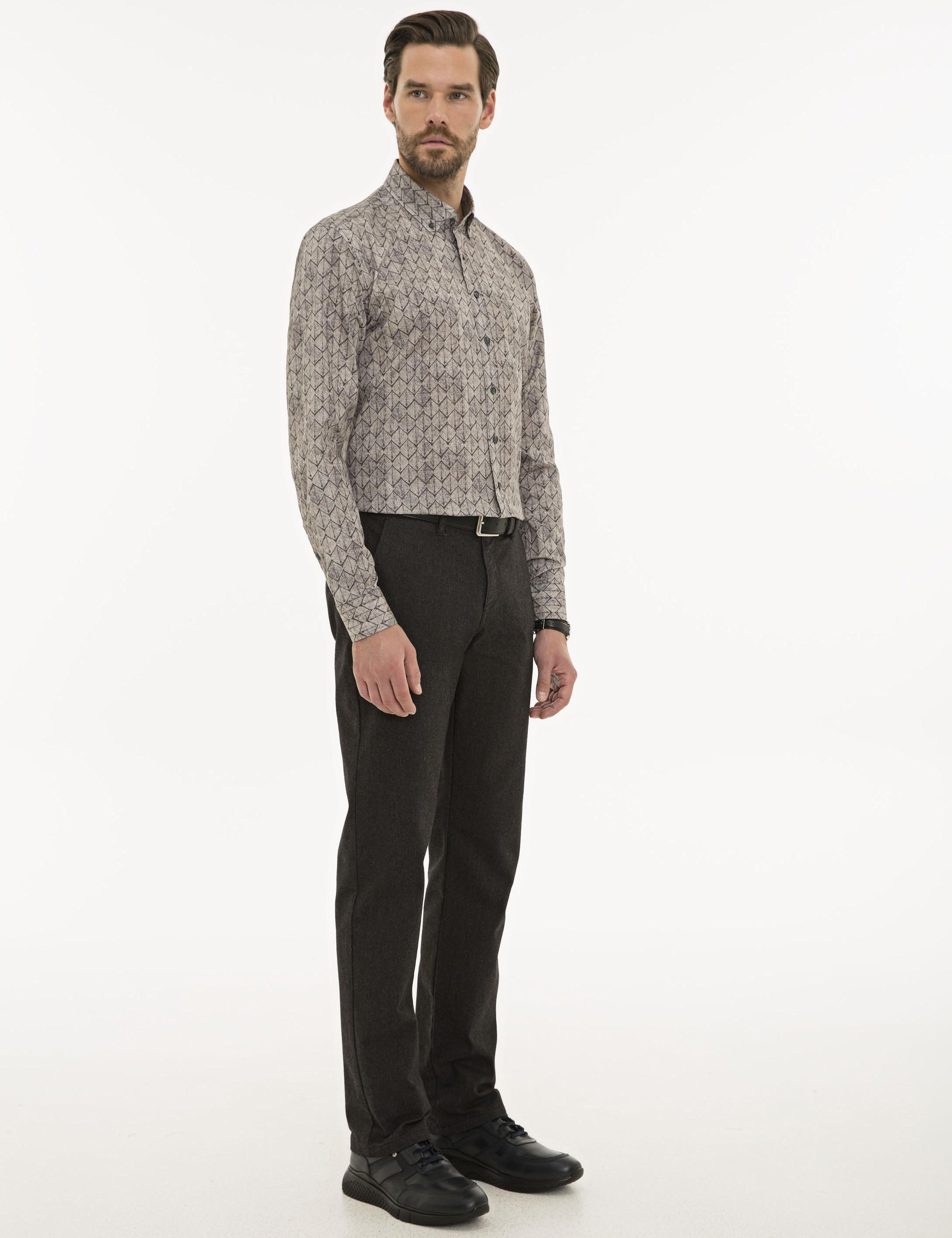 Siyah Regular Fit Kanvas Pantolon