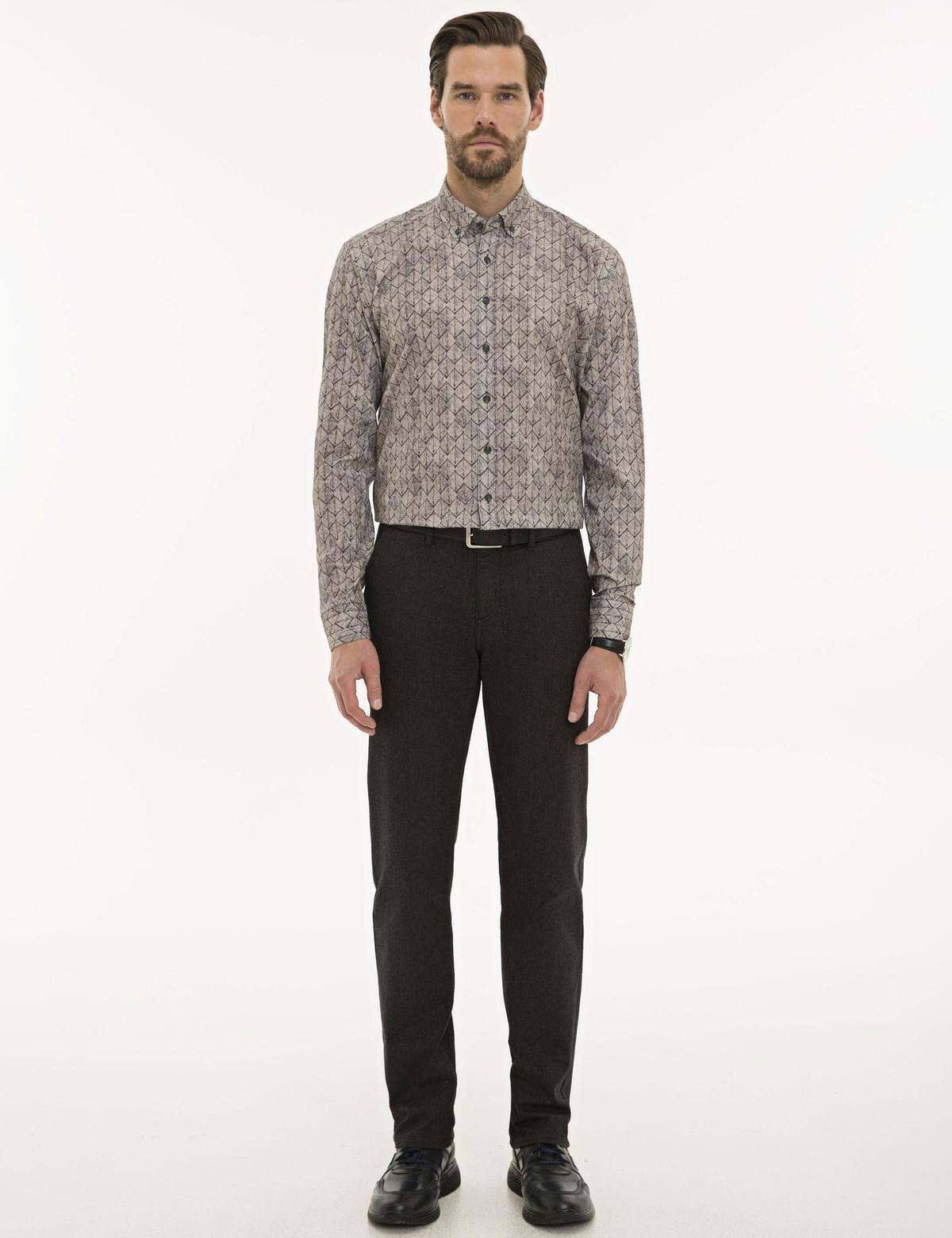 Gri Regular Fit Gömlek - 50228443020