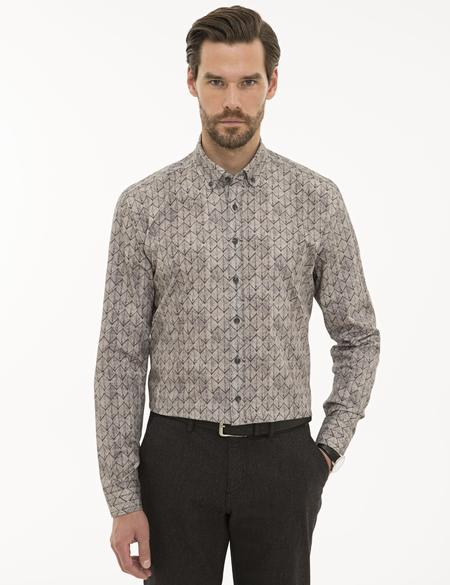 Gri Regular Fit Gömlek - 50228443020