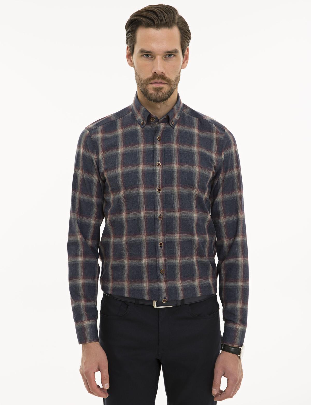 Lacivert Slim Fit Gömlek