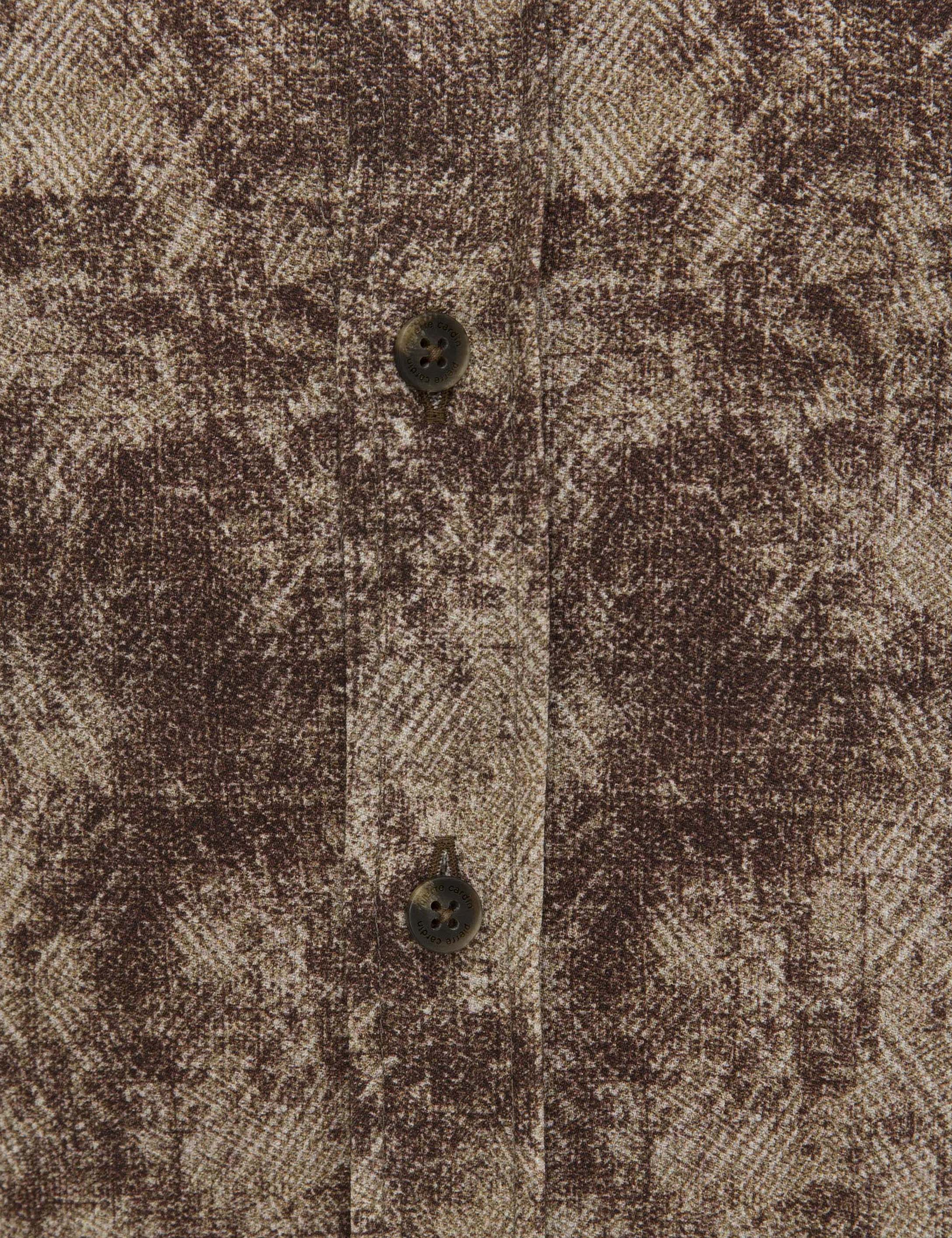 Kahverengi Slim Fit Uzun Kollu Gömlek - Image 6