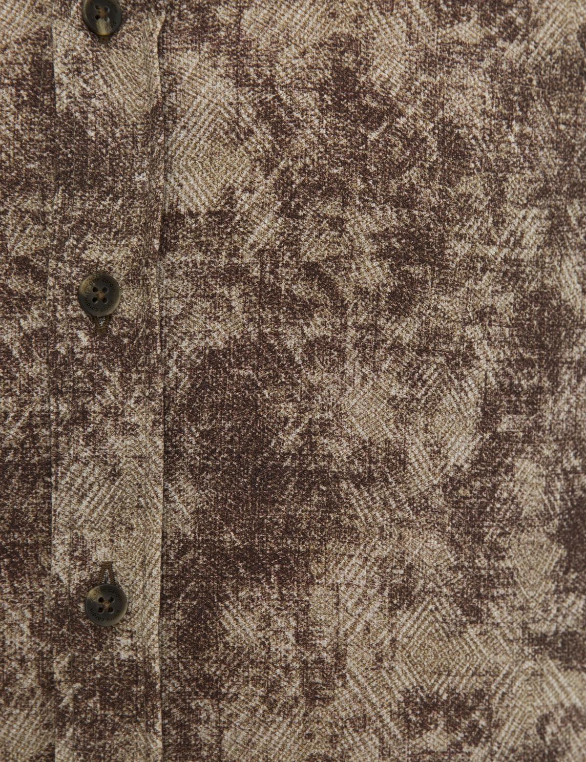 Kahverengi Slim Fit Uzun Kollu Gömlek - 50229512019