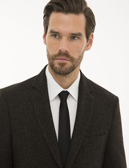 Kahverengi Slim Fit Ceket - 50229109035