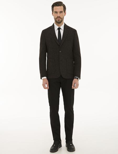 Kahverengi Slim Fit Ceket - 50229109035