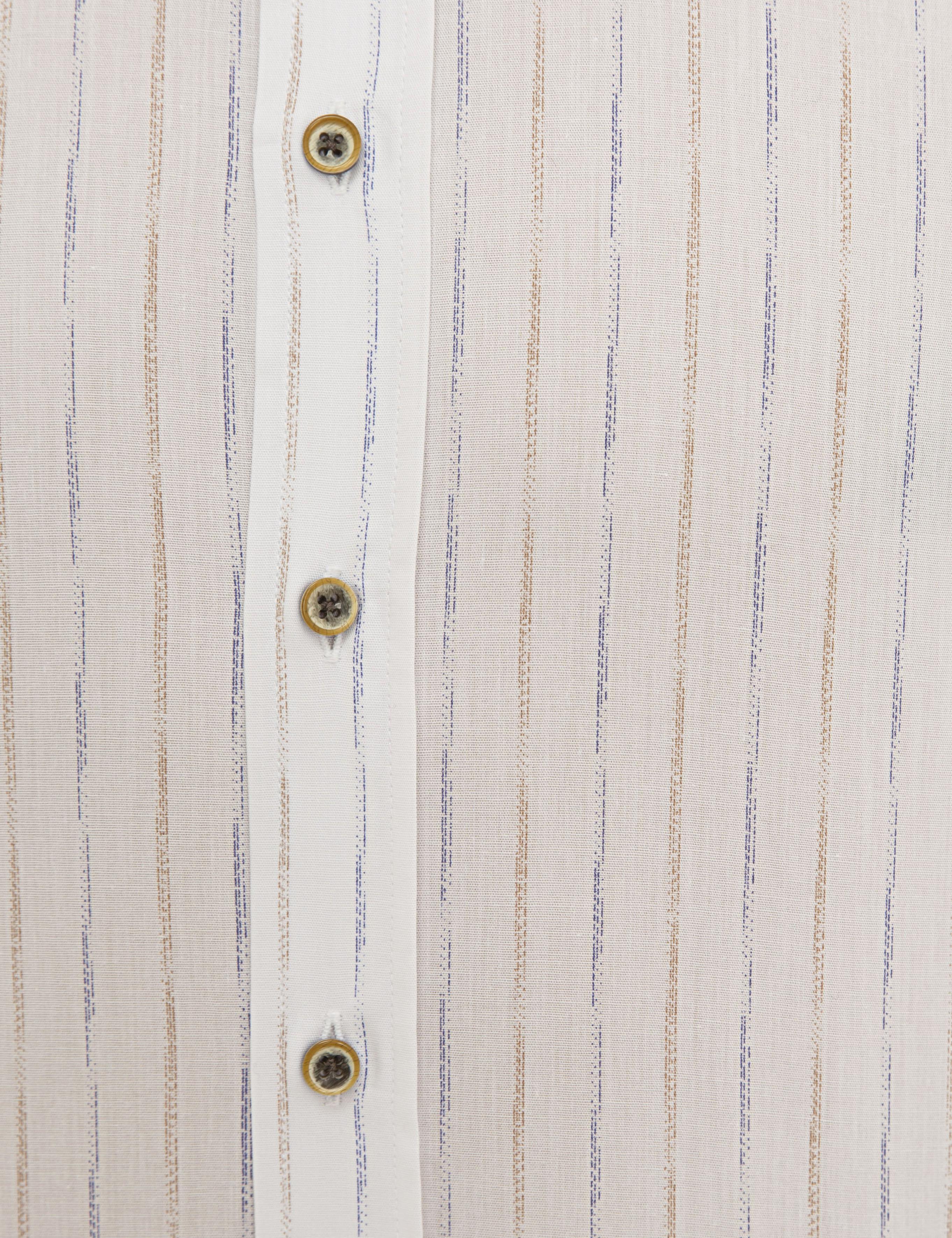 Bej Slim Fit Uzun Kollu Gömlek