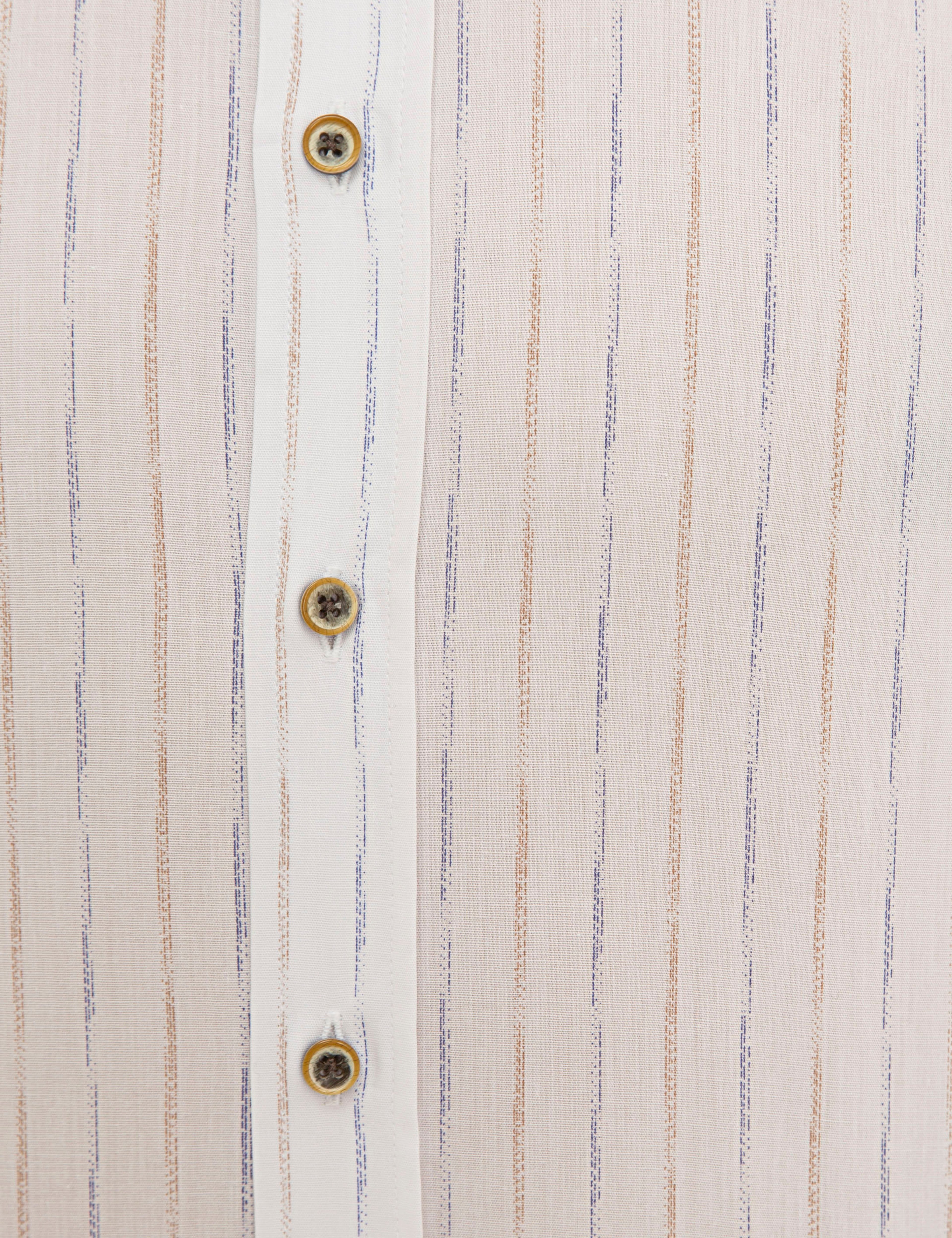 Bej Slim Fit Uzun Kollu Gömlek - Image 5