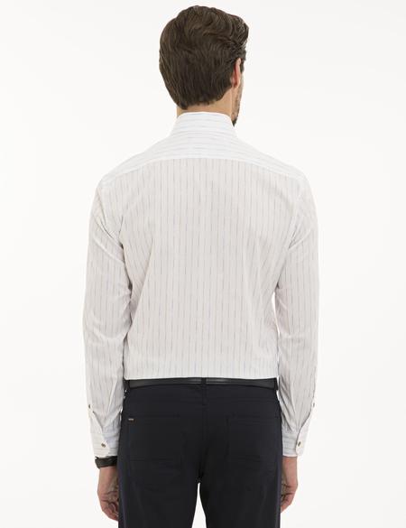 Bej Slim Fit Uzun Kollu Gömlek - 50230246016