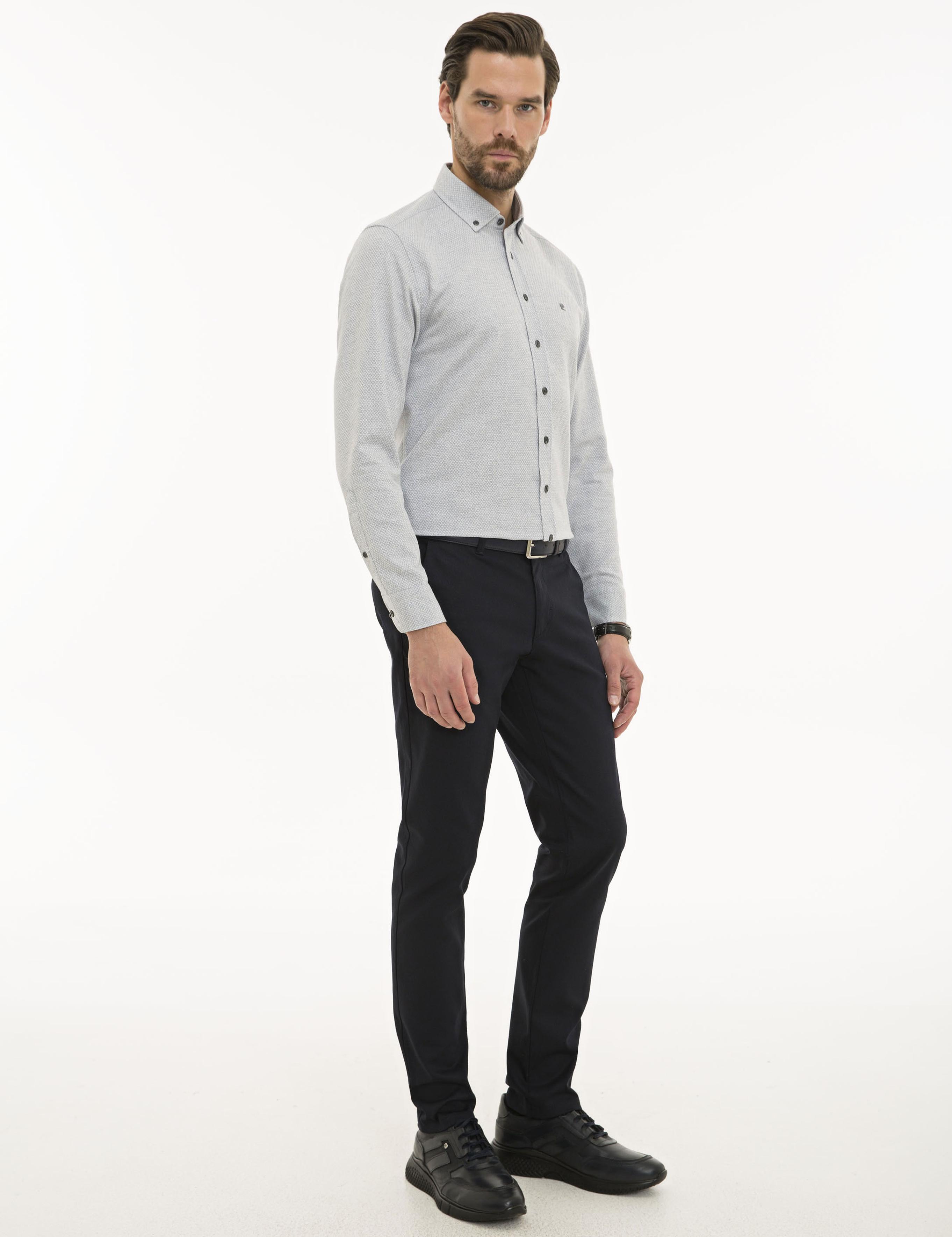 Lacivert Slim Fit Chino Pantolon