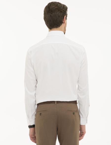 Beyaz Slim Fit Oxford Gömlek - 50233534016