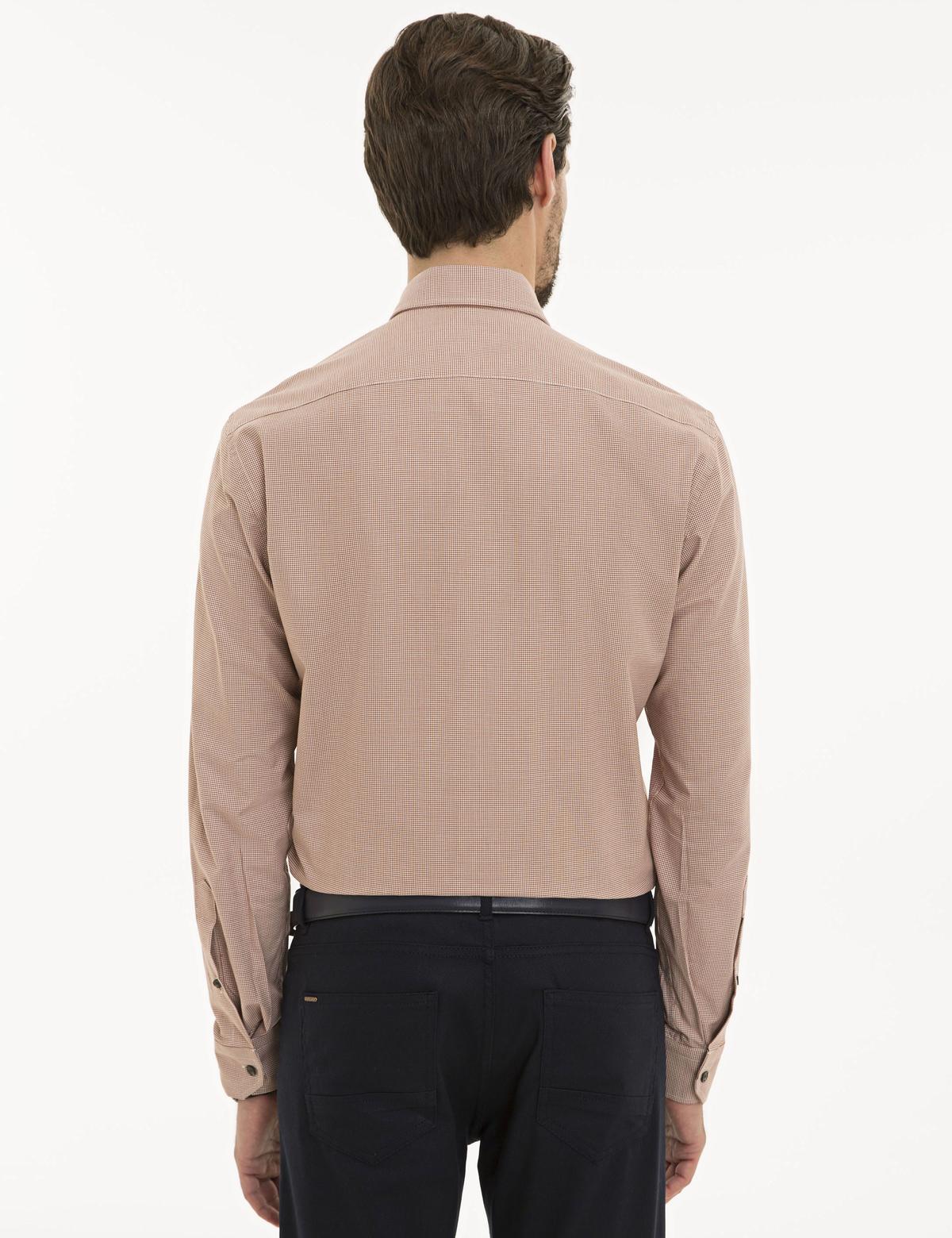 Turuncu Slim Fit Uzun Kollu Gömlek - 50227454049