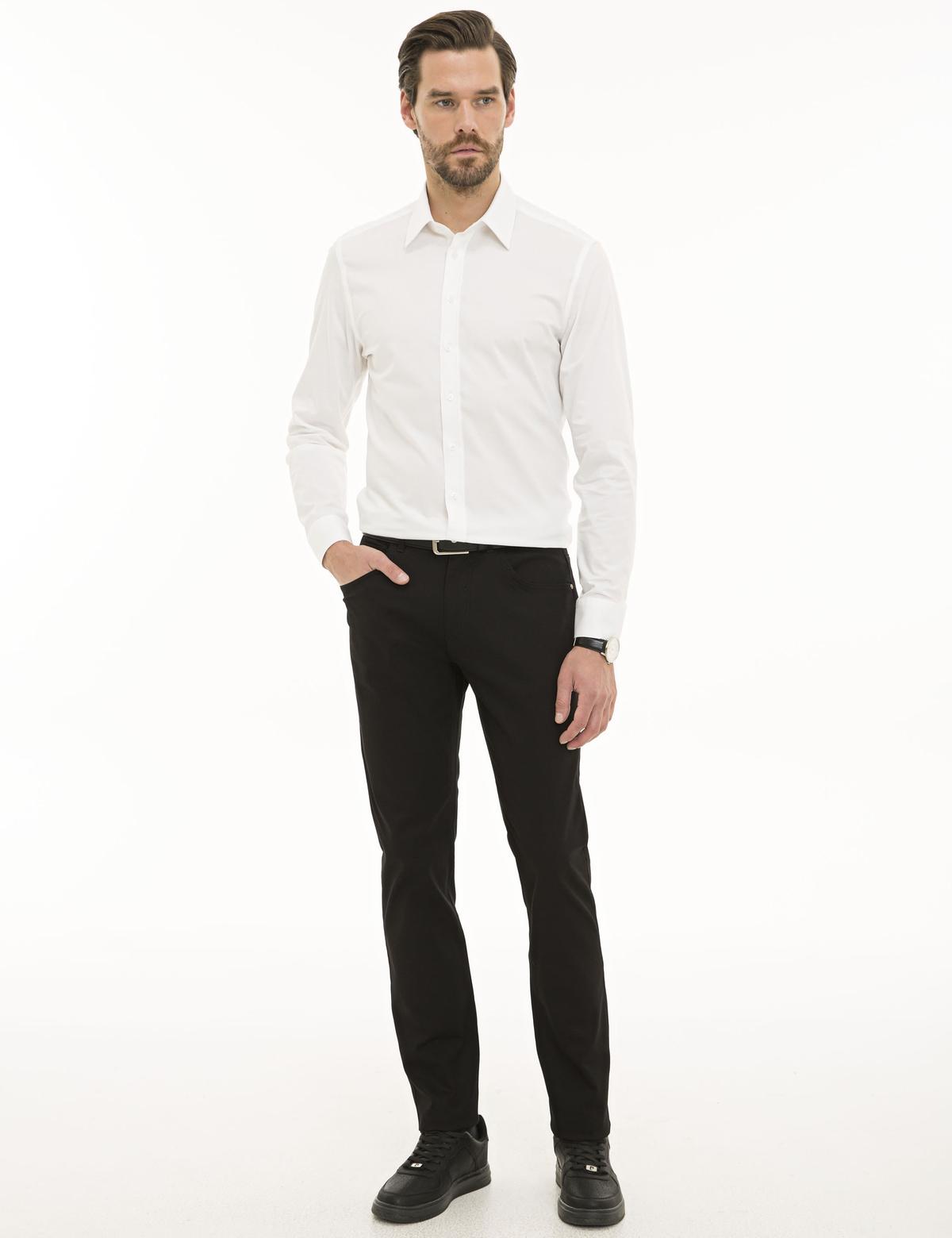 Beyaz Ex. Slim Fit Uzun Kollu Gömlek - 50229094001