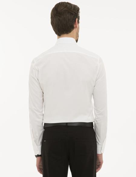 Beyaz Ex. Slim Fit Uzun Kollu Gömlek - 50229094001