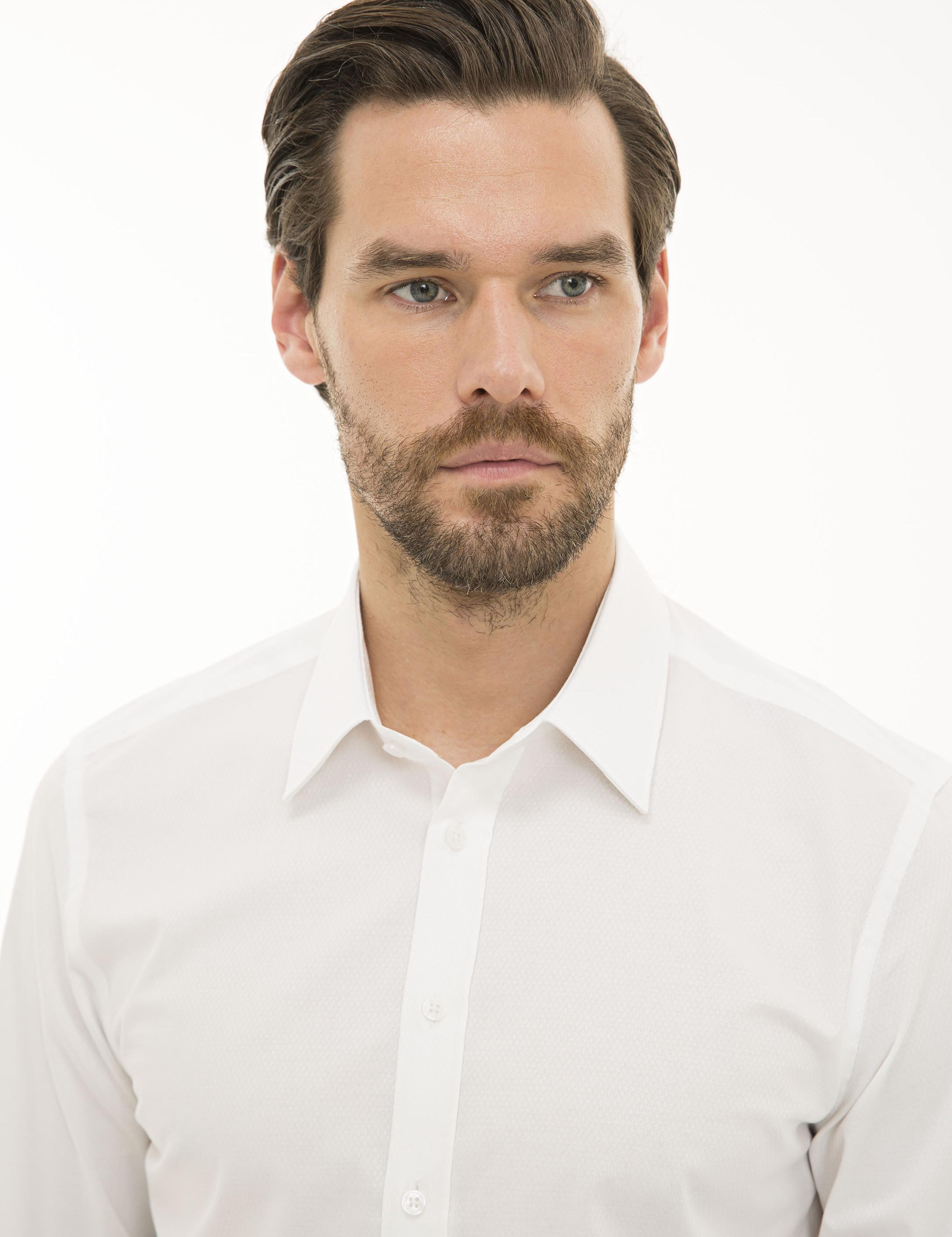 Beyaz Ex. Slim Fit Uzun Kollu Gömlek