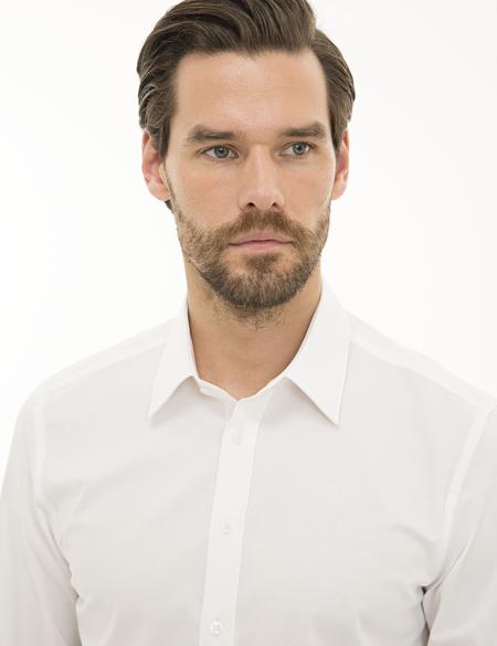 Beyaz Ex. Slim Fit Uzun Kollu Gömlek - 50229094001