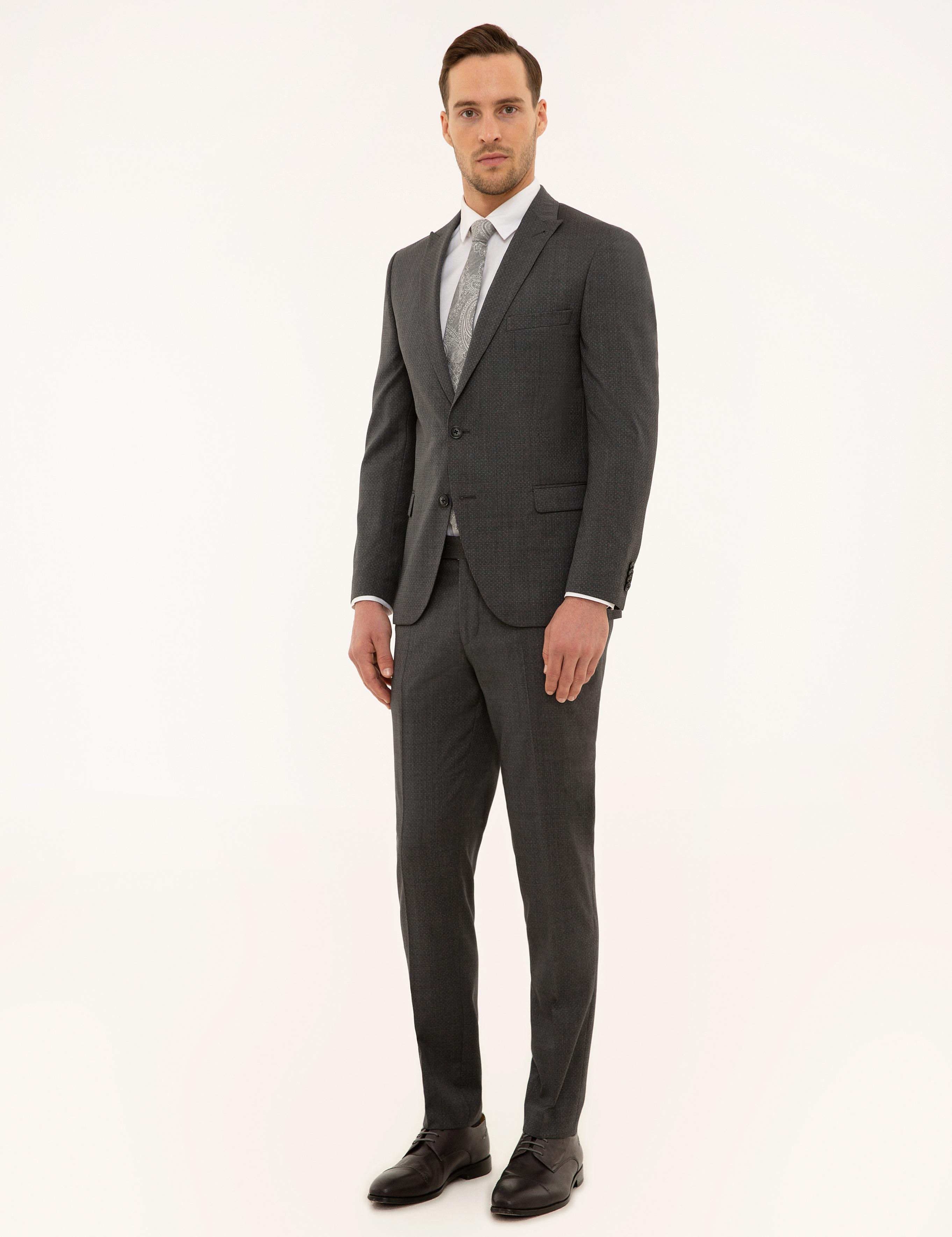 Gri Ekstra Slim Fit Takım Elbise