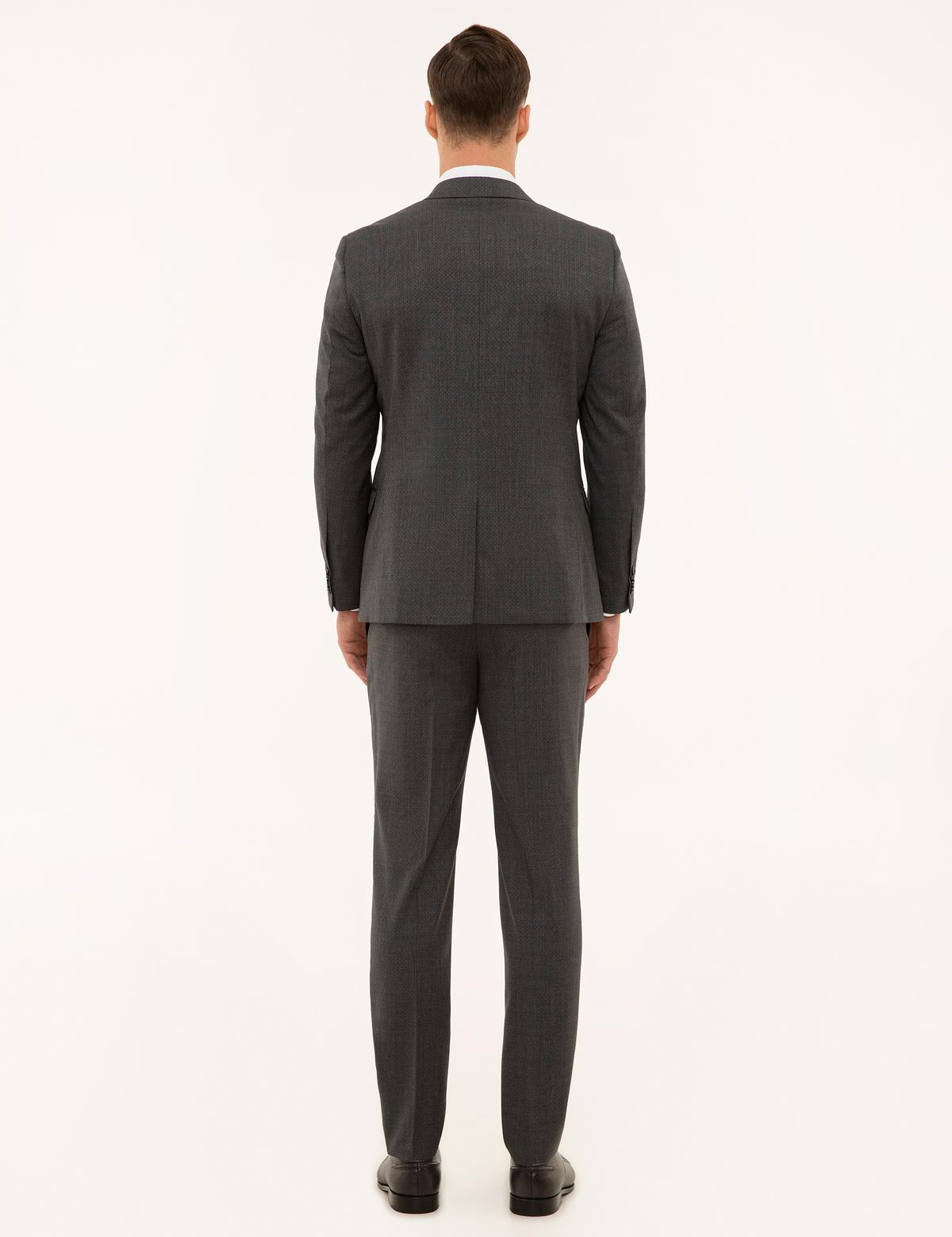 Gri Ekstra Slim Fit Takım Elbise - 50194028008