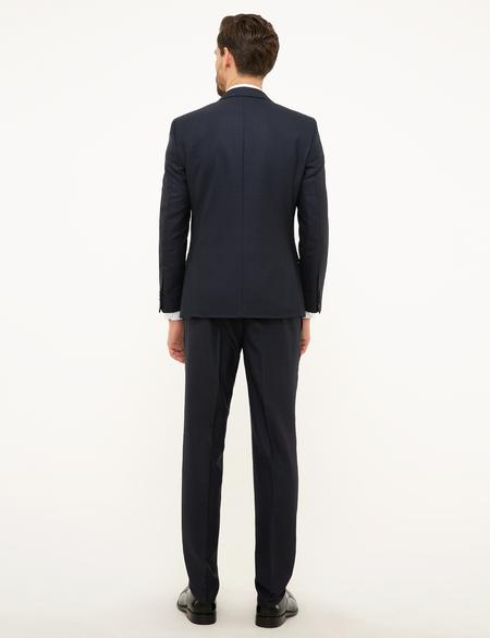 Lacivert Ekstra Slim Fit Yelekli Takım Elbise - 50216073008