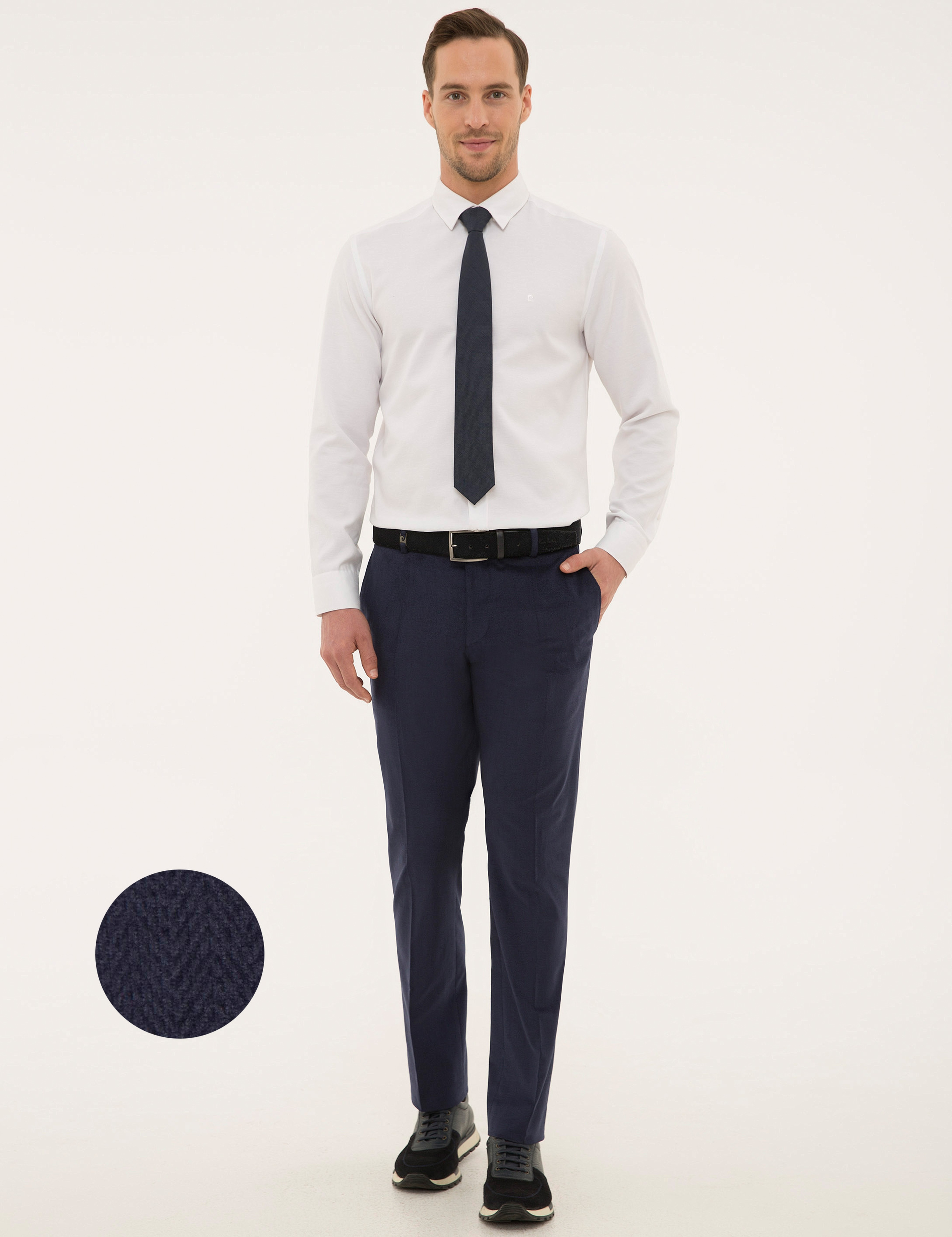 Açık Lacivert Slim Fit Kumaş Pantolon - Image 1