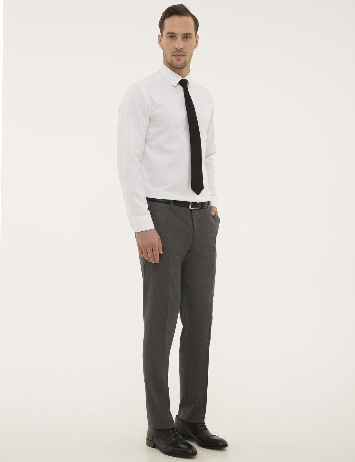 Gri Slim Fit Pantolon - 50225280006
