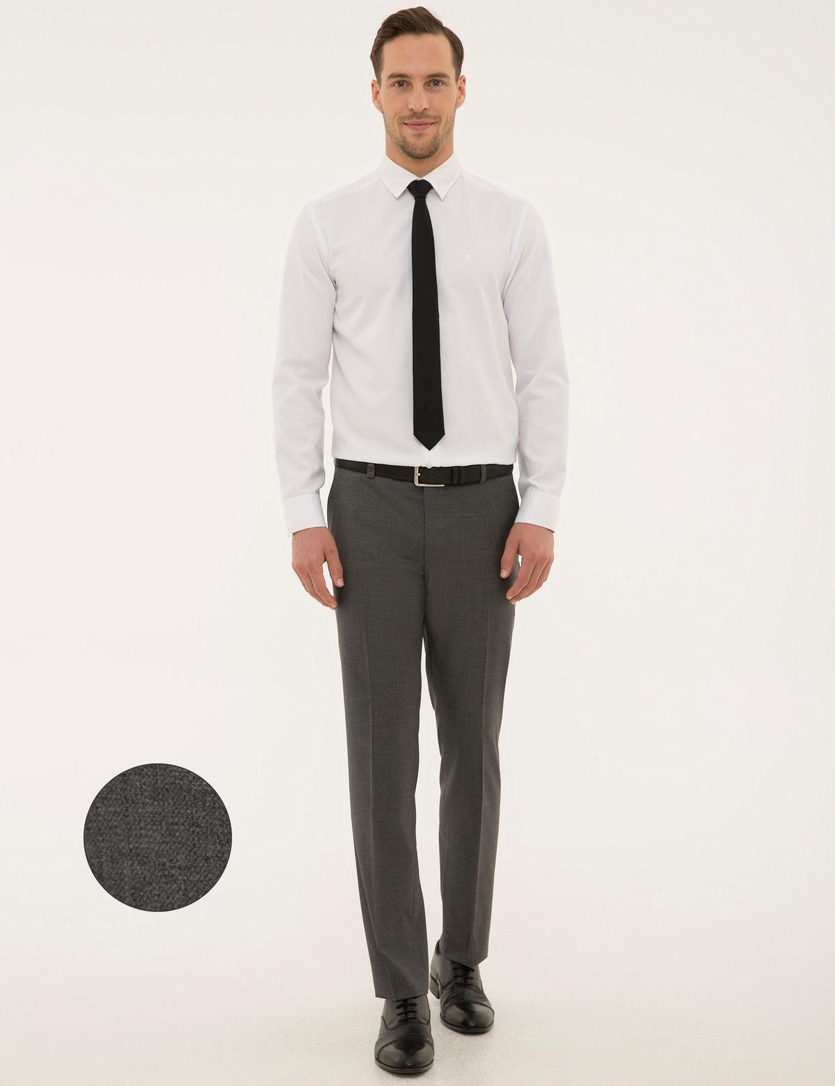 Gri Slim Fit Pantolon