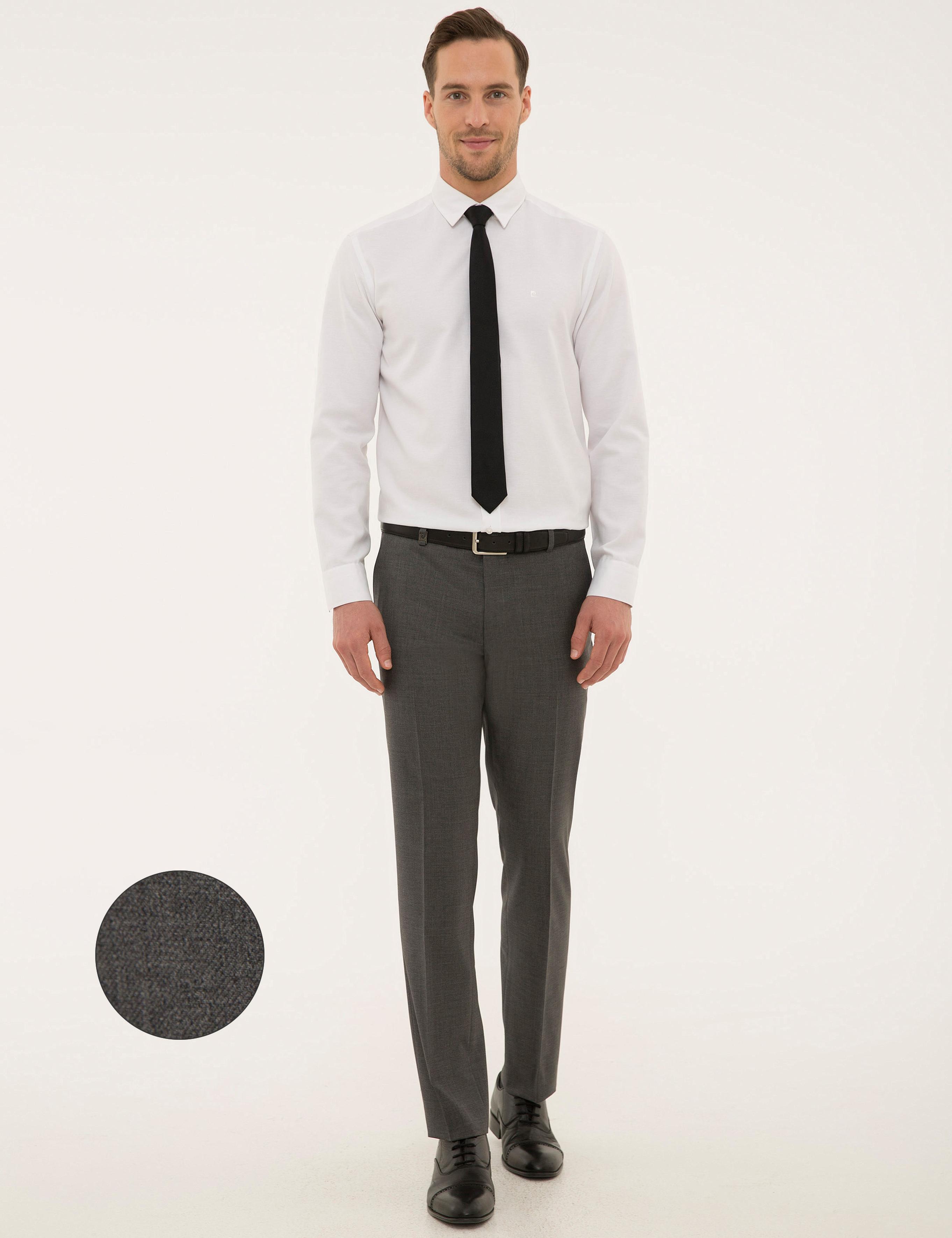 Gri Slim Fit Pantolon