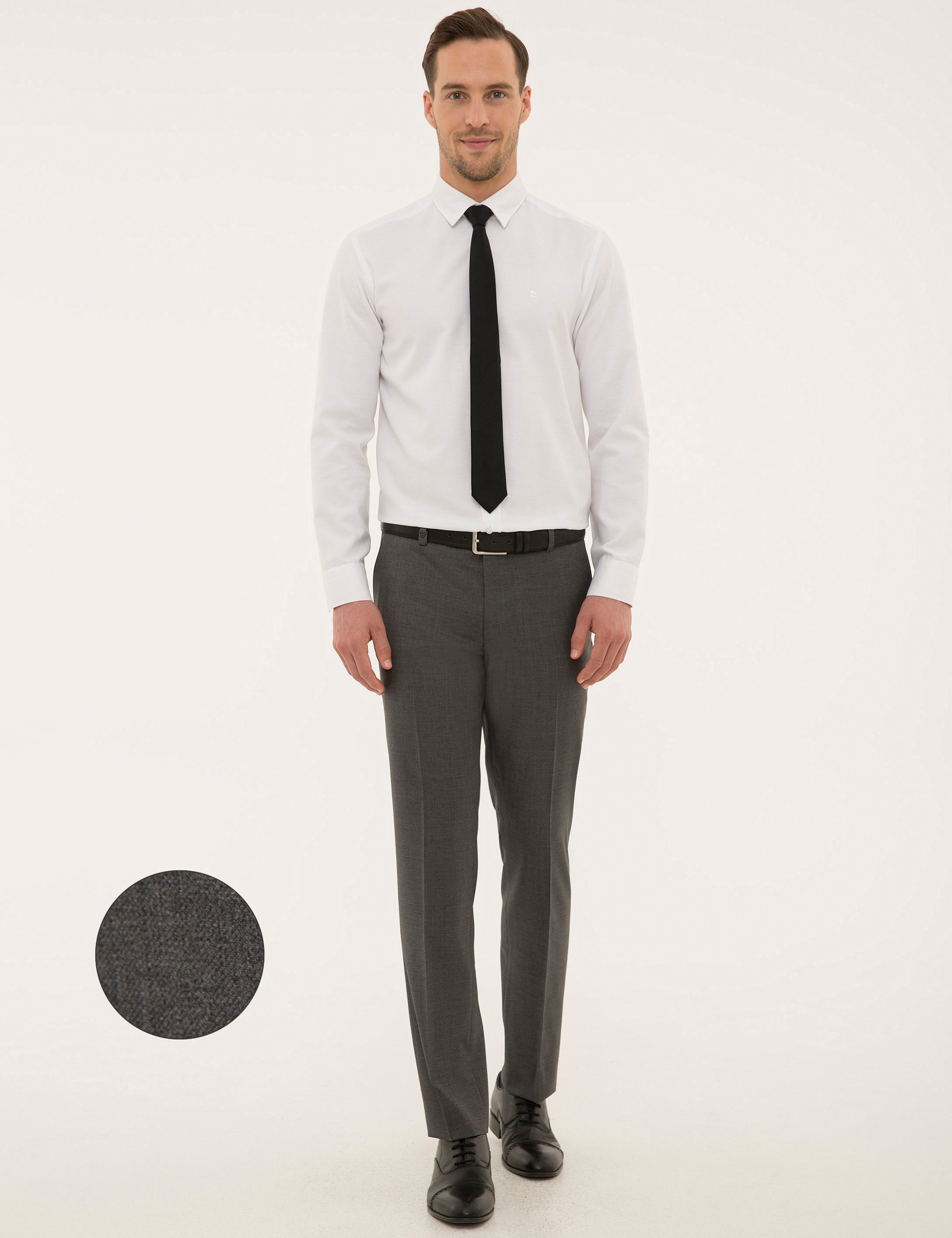 Gri Slim Fit Pantolon - Image 1