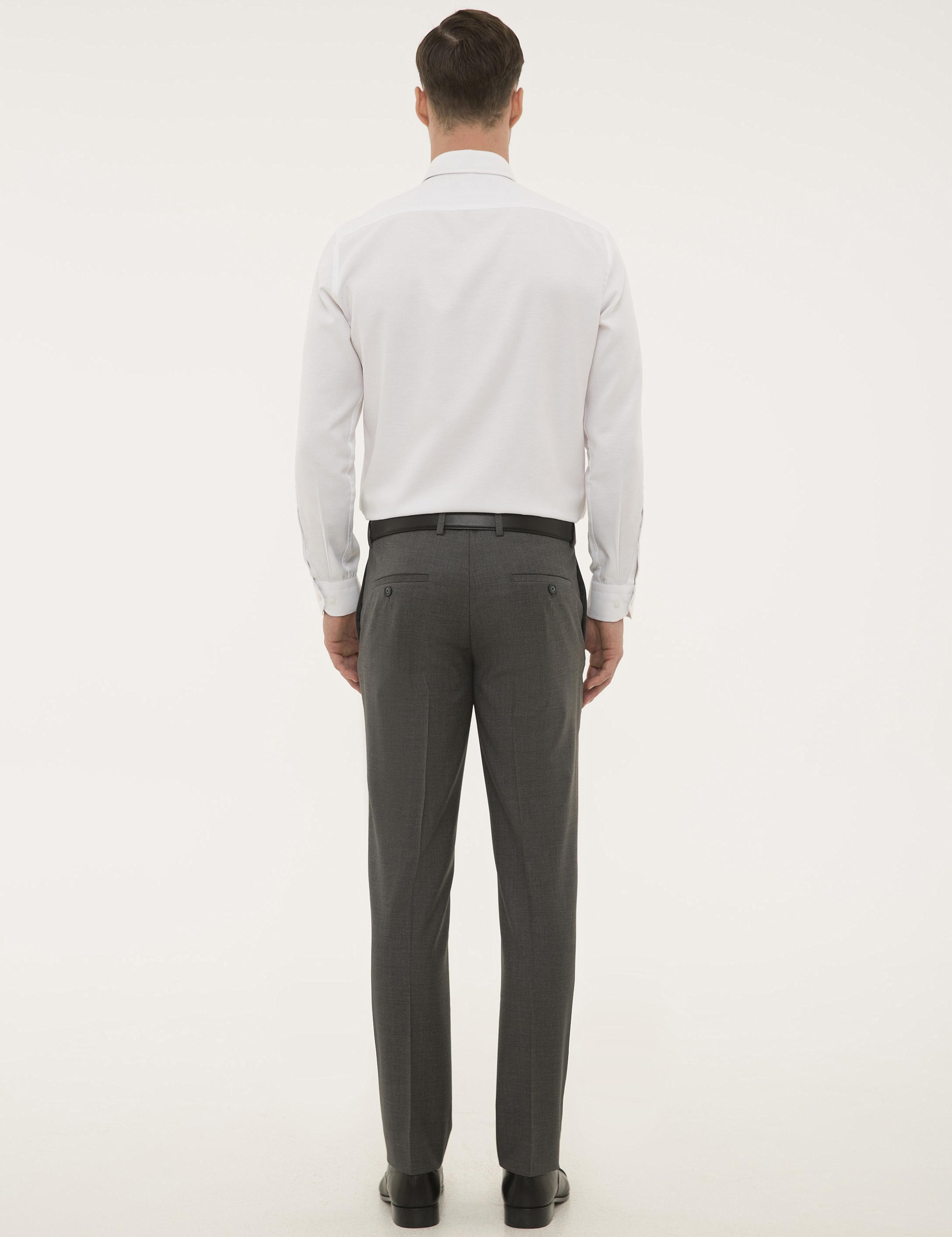 Gri Slim Fit Pantolon