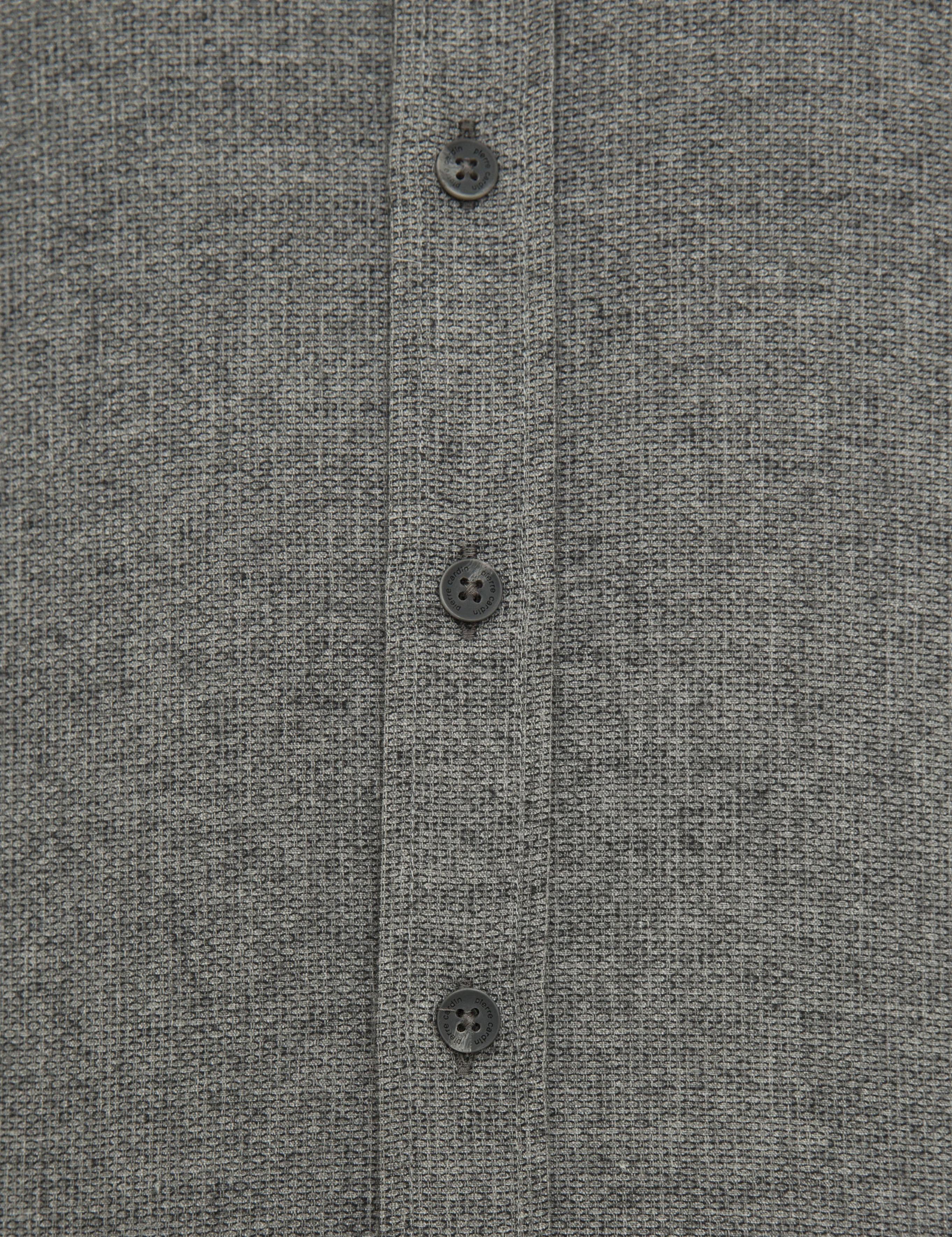 Gri Slim Fit Uzun Kollu Gömlek